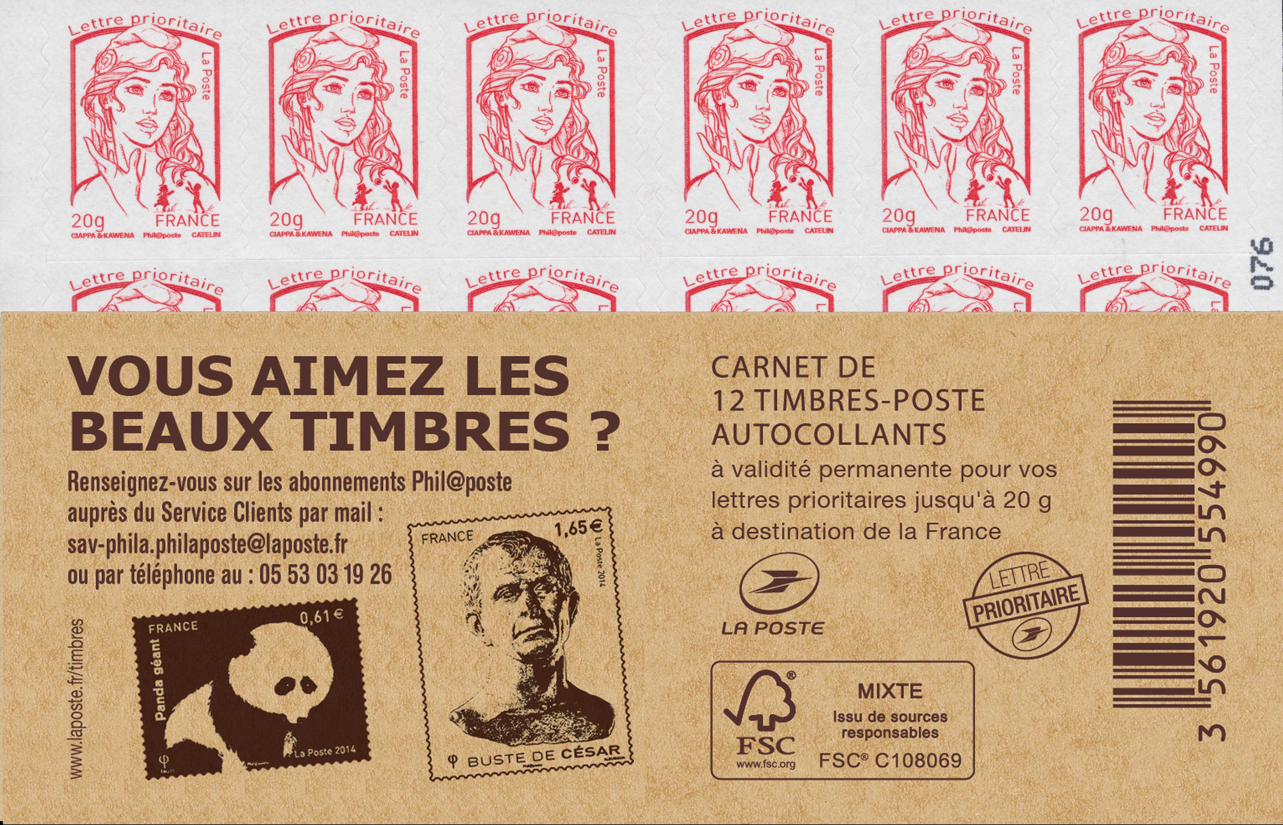2014 Vous aimez les beaux timbres ?