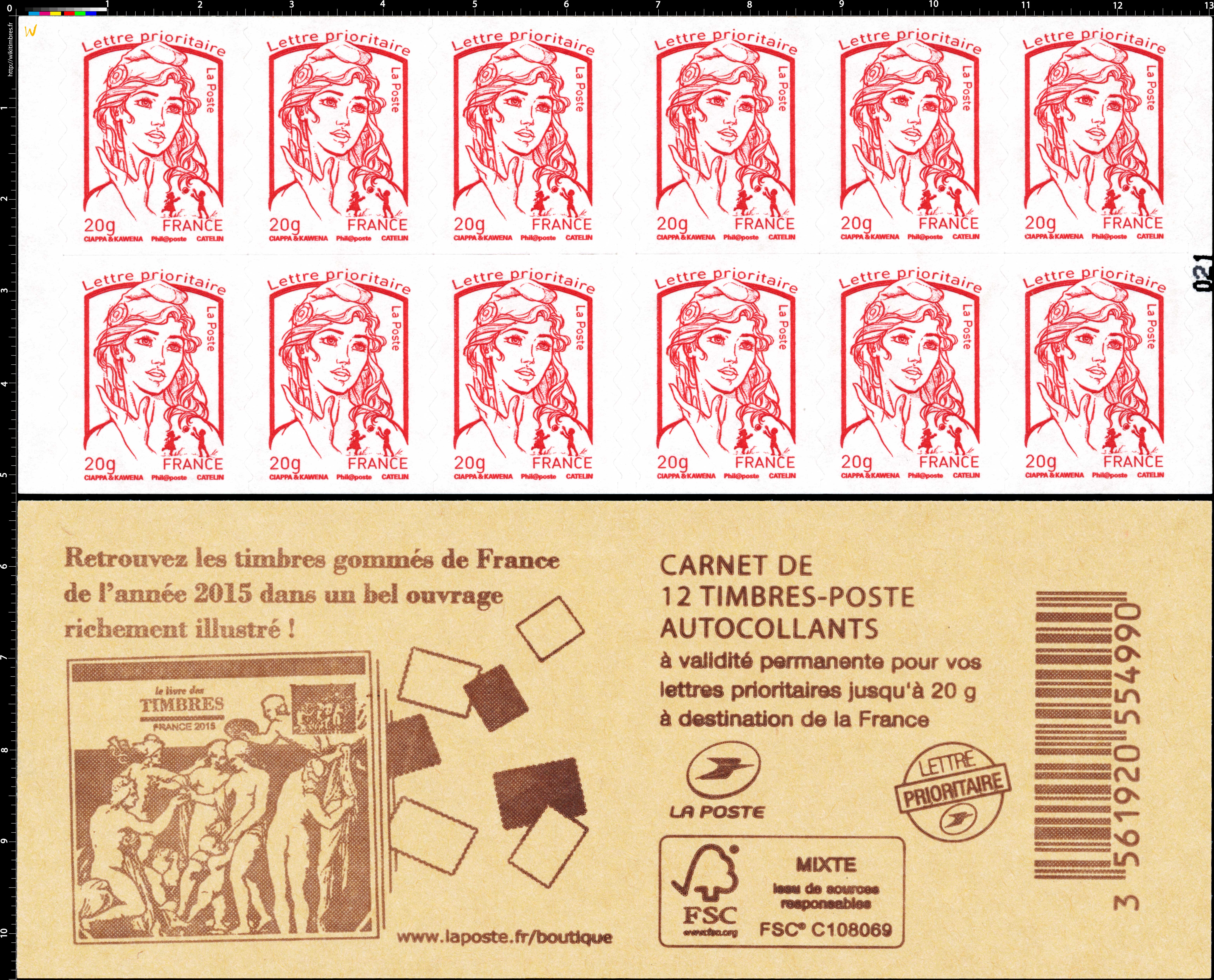 Le Livre des Timbres de l'année 2015