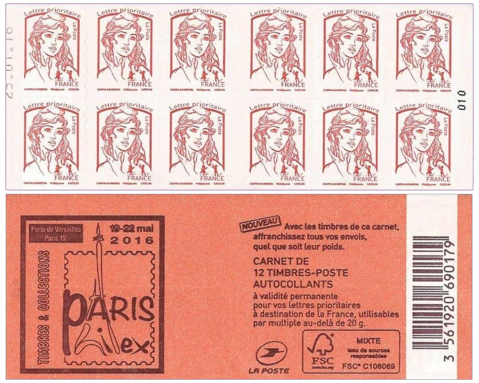 2016 Carnet Paris Philex