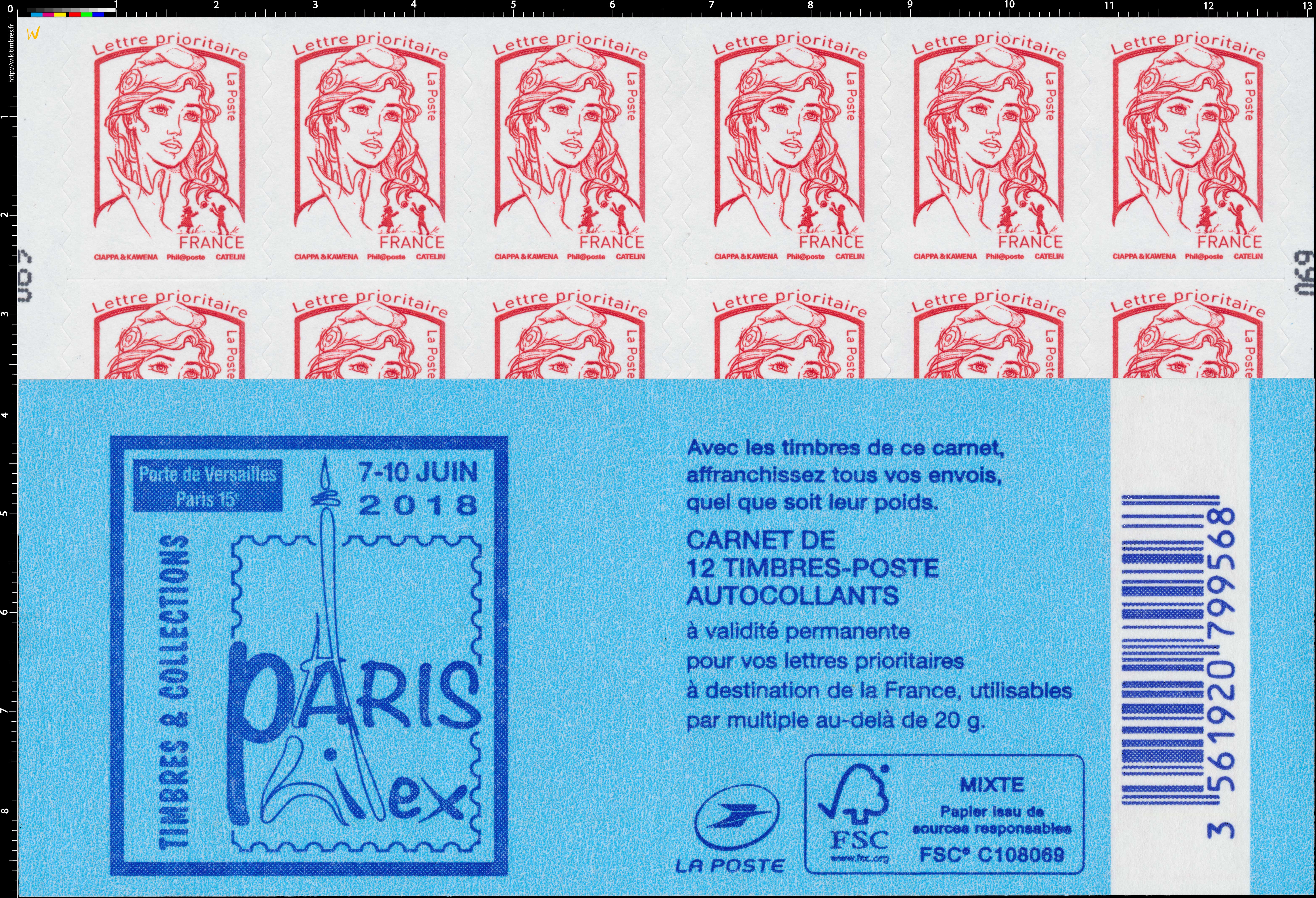 2018 Carnet Paris Philex 7-10 juin 2018