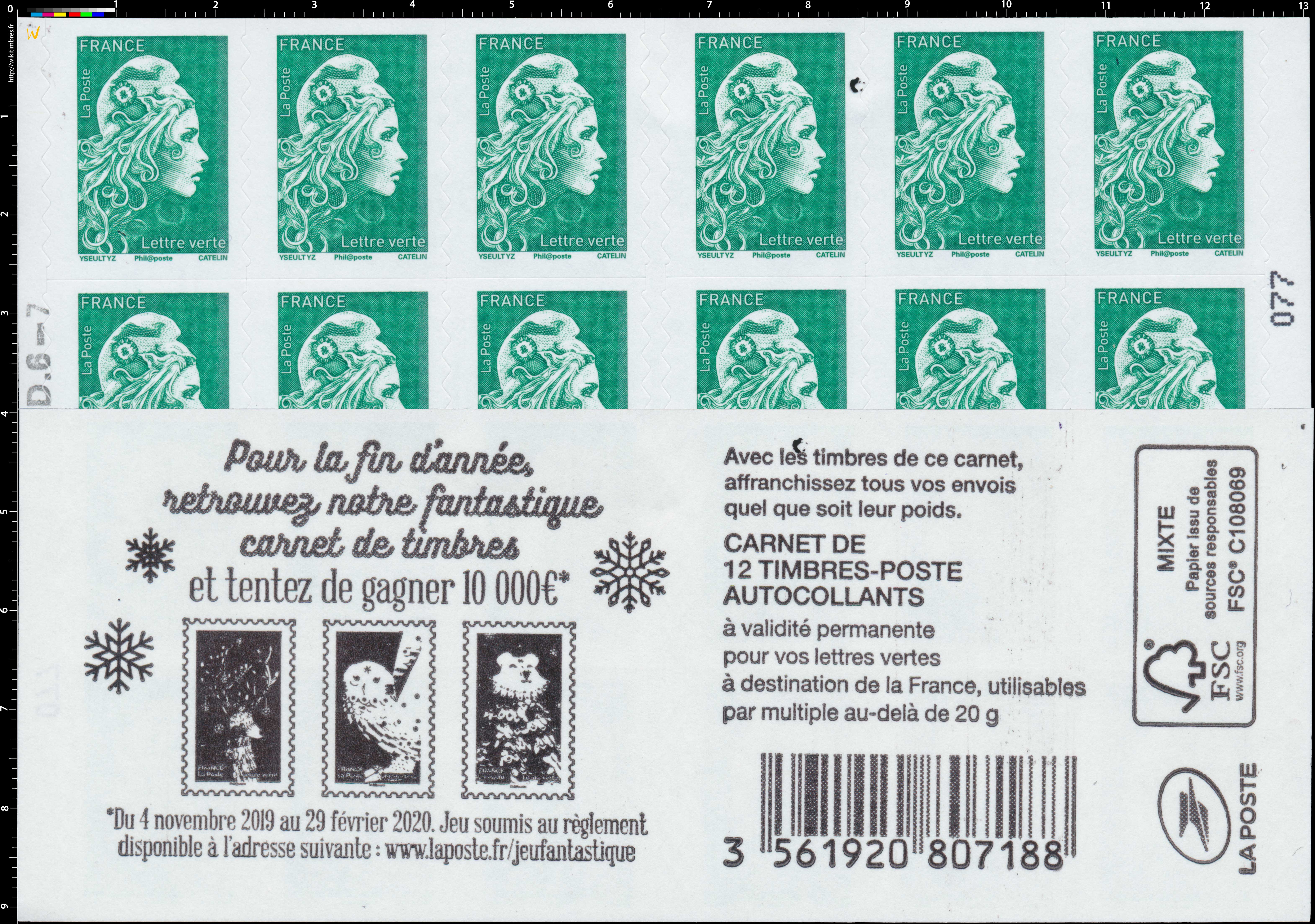 2019 Pour la fin de l'année retrouvez notre fantastique carnet de timbres - et tentez de gagner 10 000 €