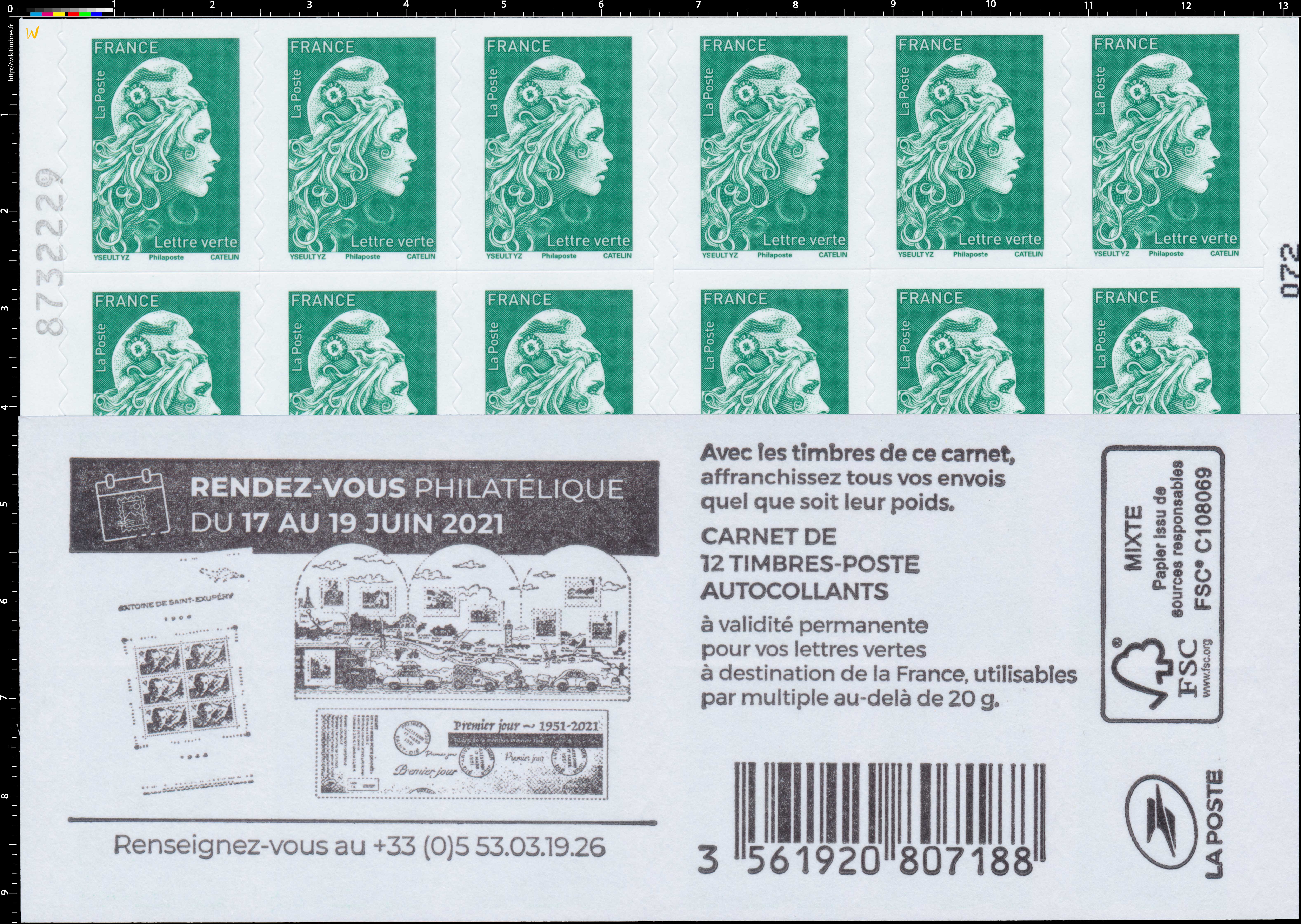 2021 RENDEZ-VOUS PHILATÉLIQUE DU 17 AU 19 JUIN 2021