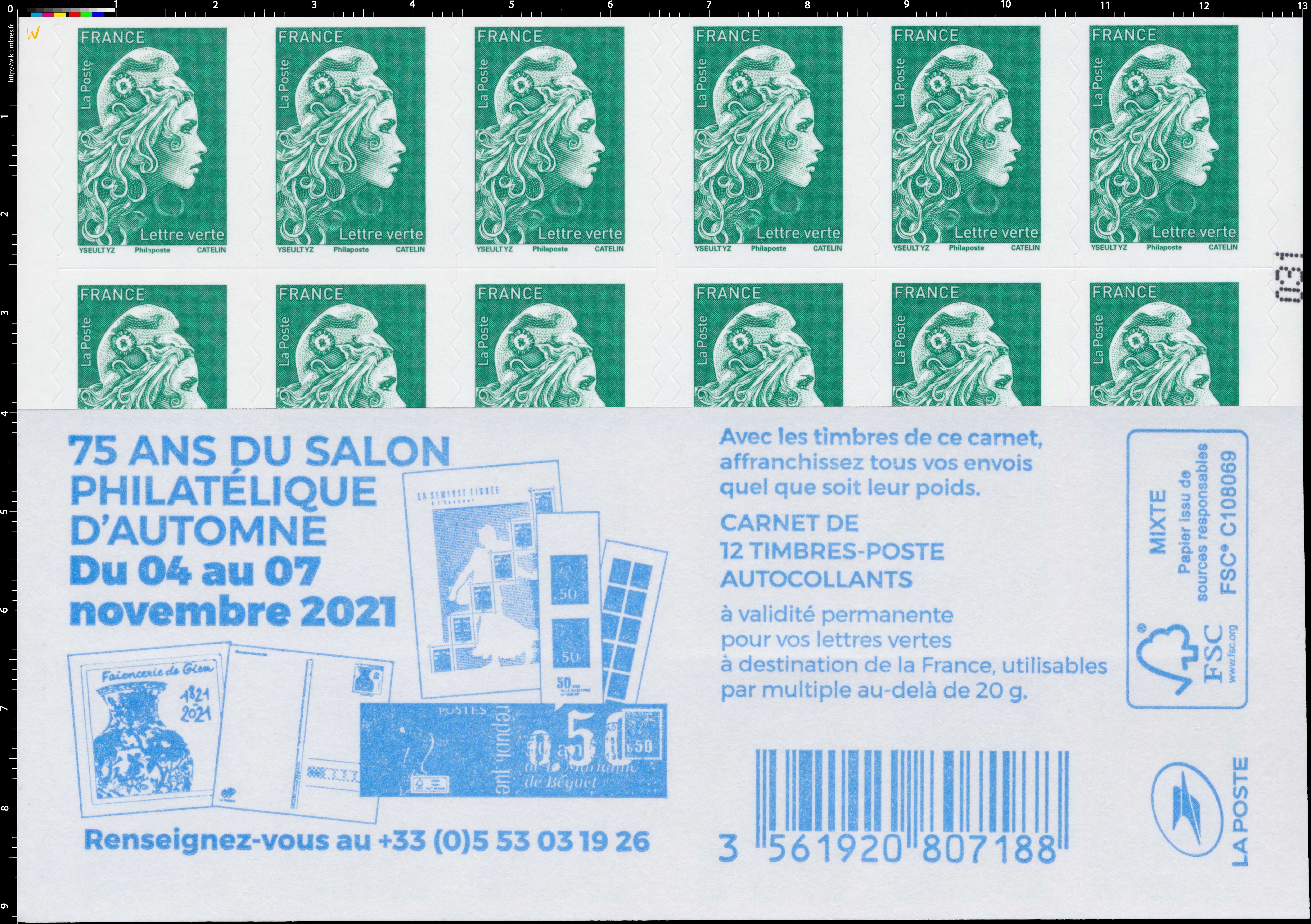 2021 75 ANS SALON PHILATÉLIQUE D’AUTOMNE