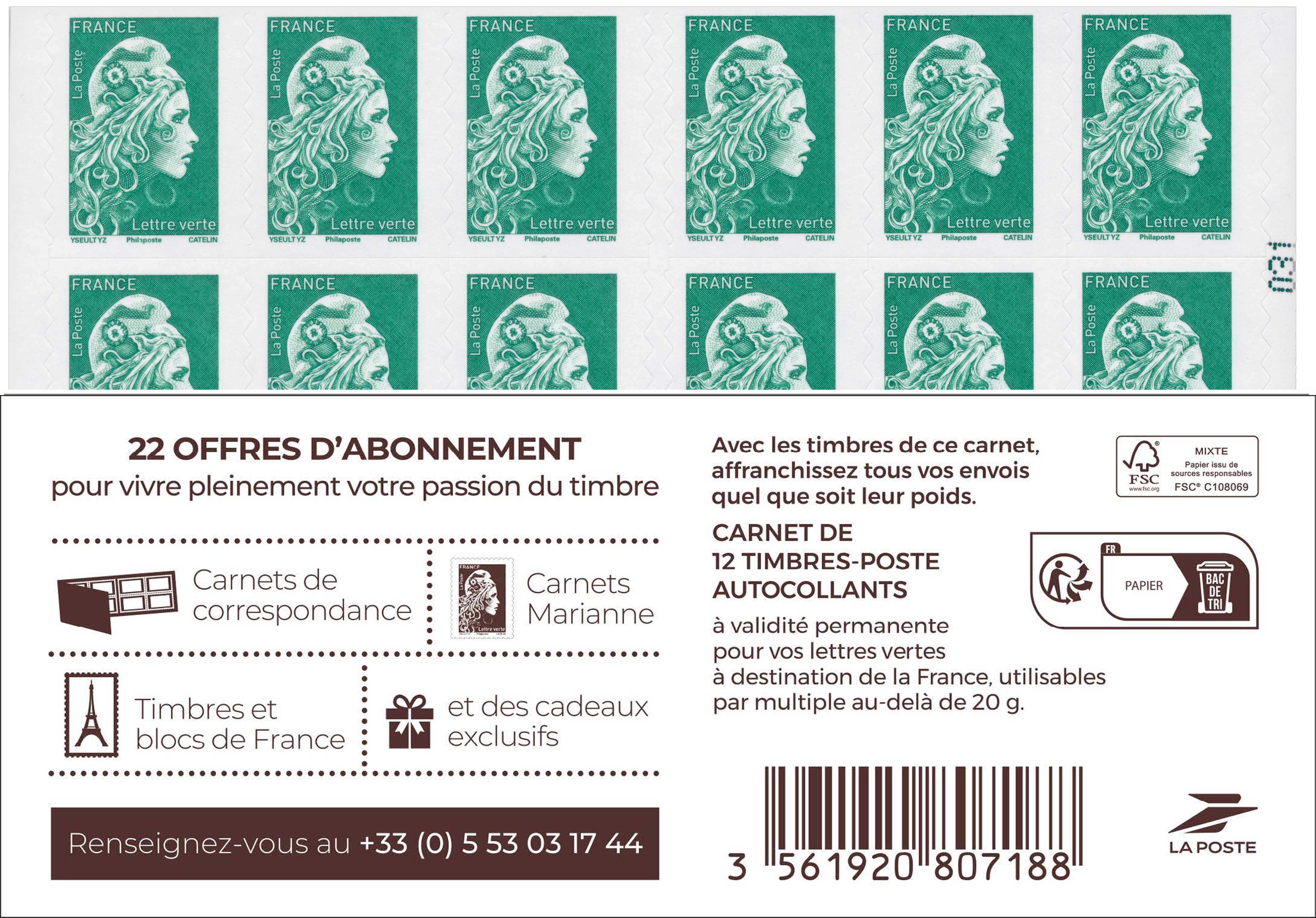 2023 CARNET MARIANNE -  22 OFFRES D'ABONNEMENTS