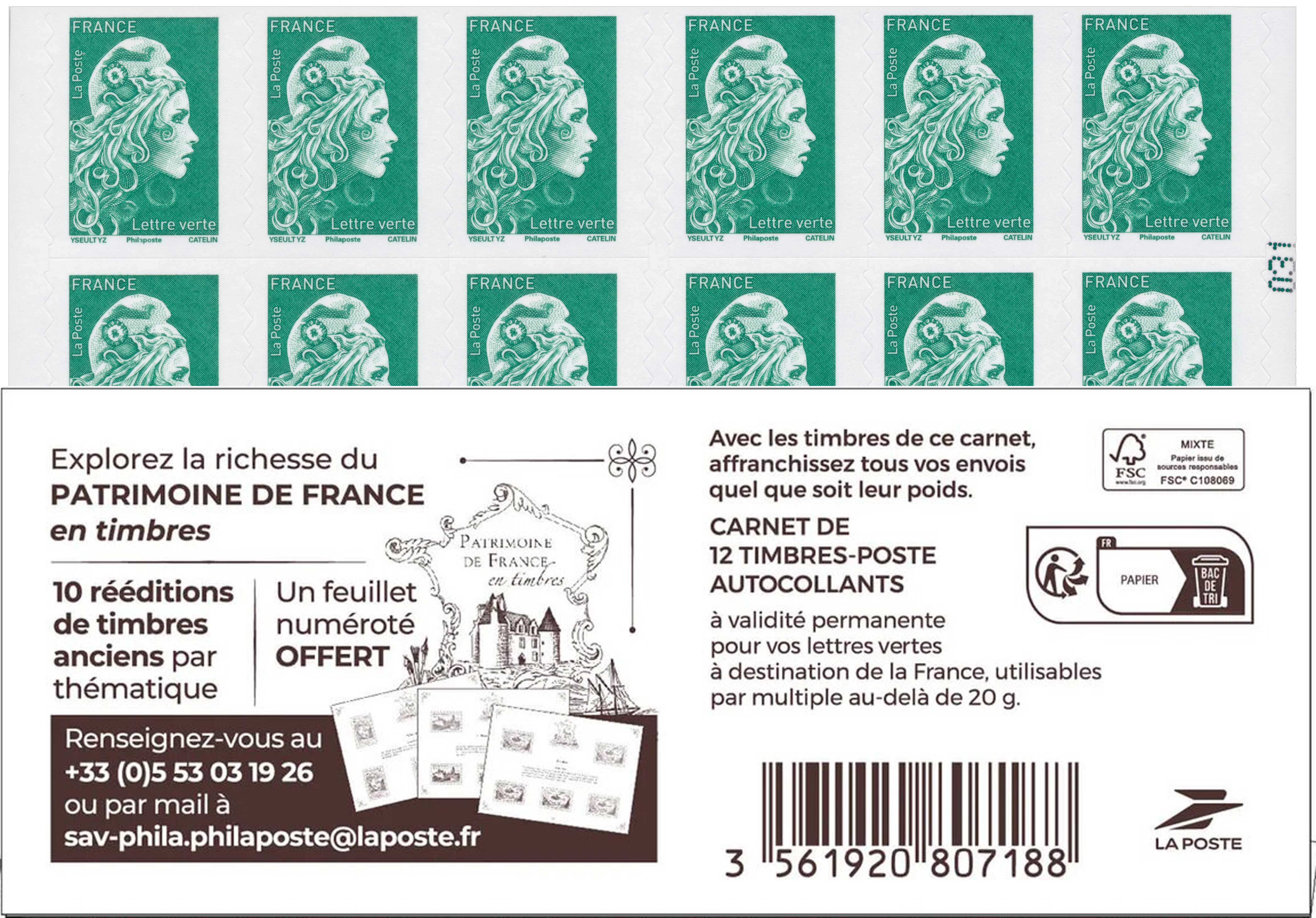 2023 CARNET MARIANNE -  Patrimoine de France
