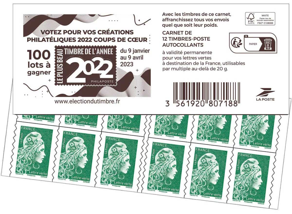 2023 Election Le plus beau timbre de l'année 2022
