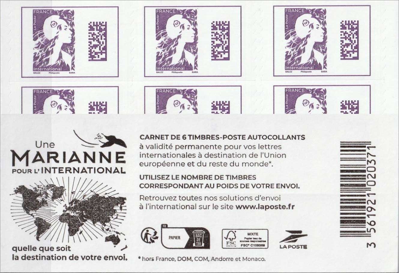 2023 Type Marianne de l'Avenir - Une Marianne pour L'INTERNATIONAL