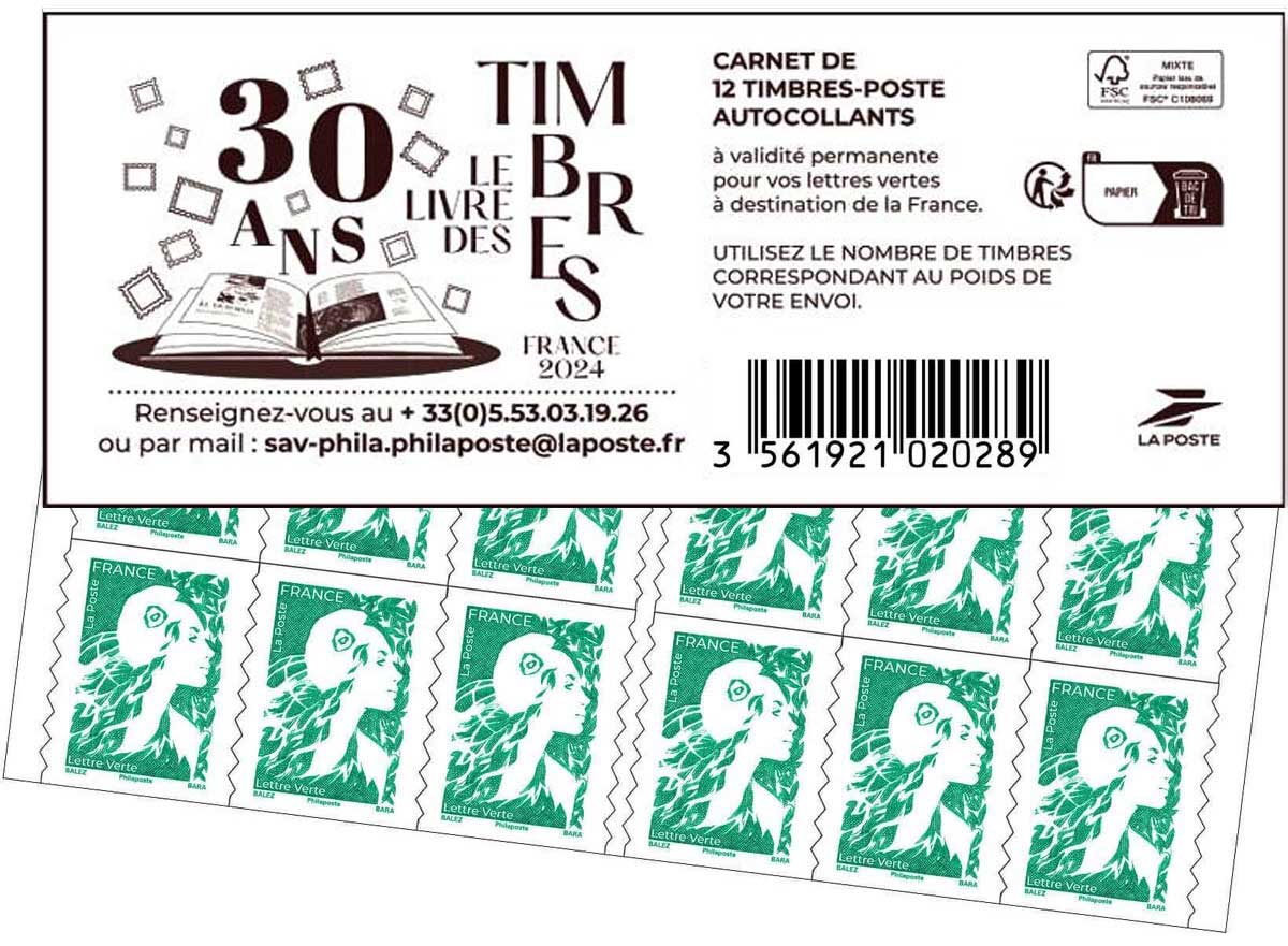 2024 30 ans - Le livre des timbres