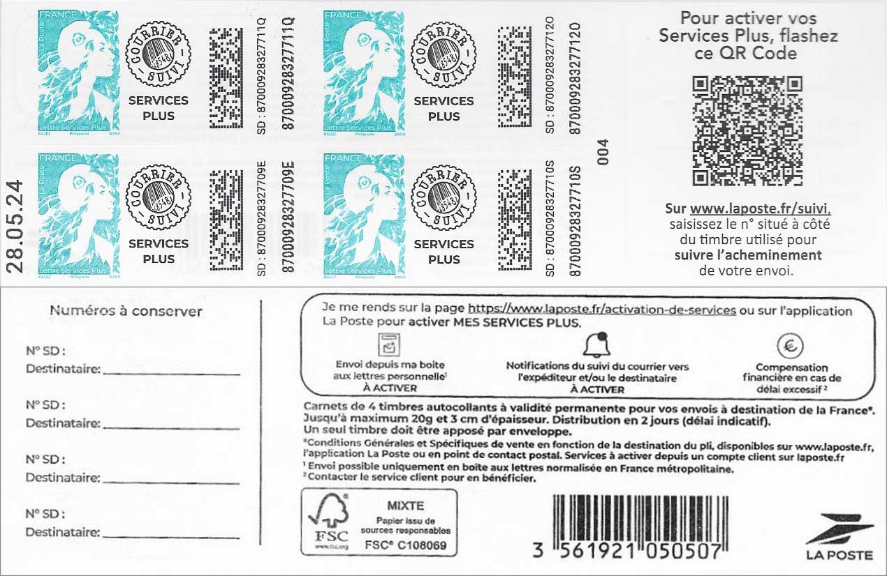2024 Type Marianne de l'Avenir - CARNET SERVICES PLUS