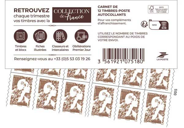 2025 CARNET Collection de France