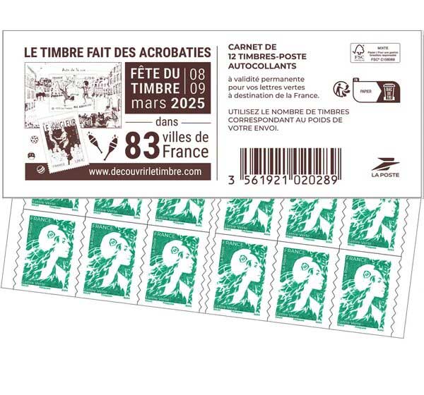 2025 Le timbre fait des acrobaties - Couverture Fête du timbre
