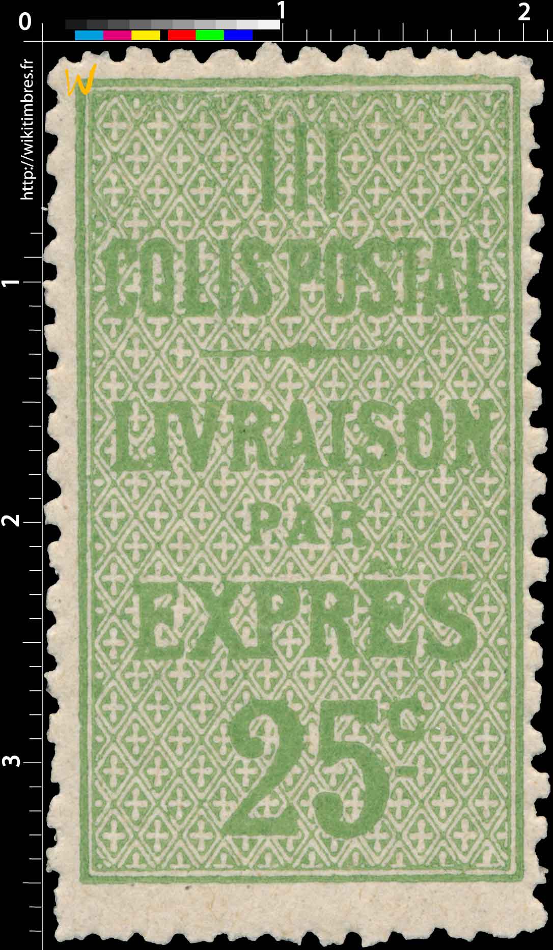 1892 COLIS POSTAL LIVRAISON PAR EXPRES