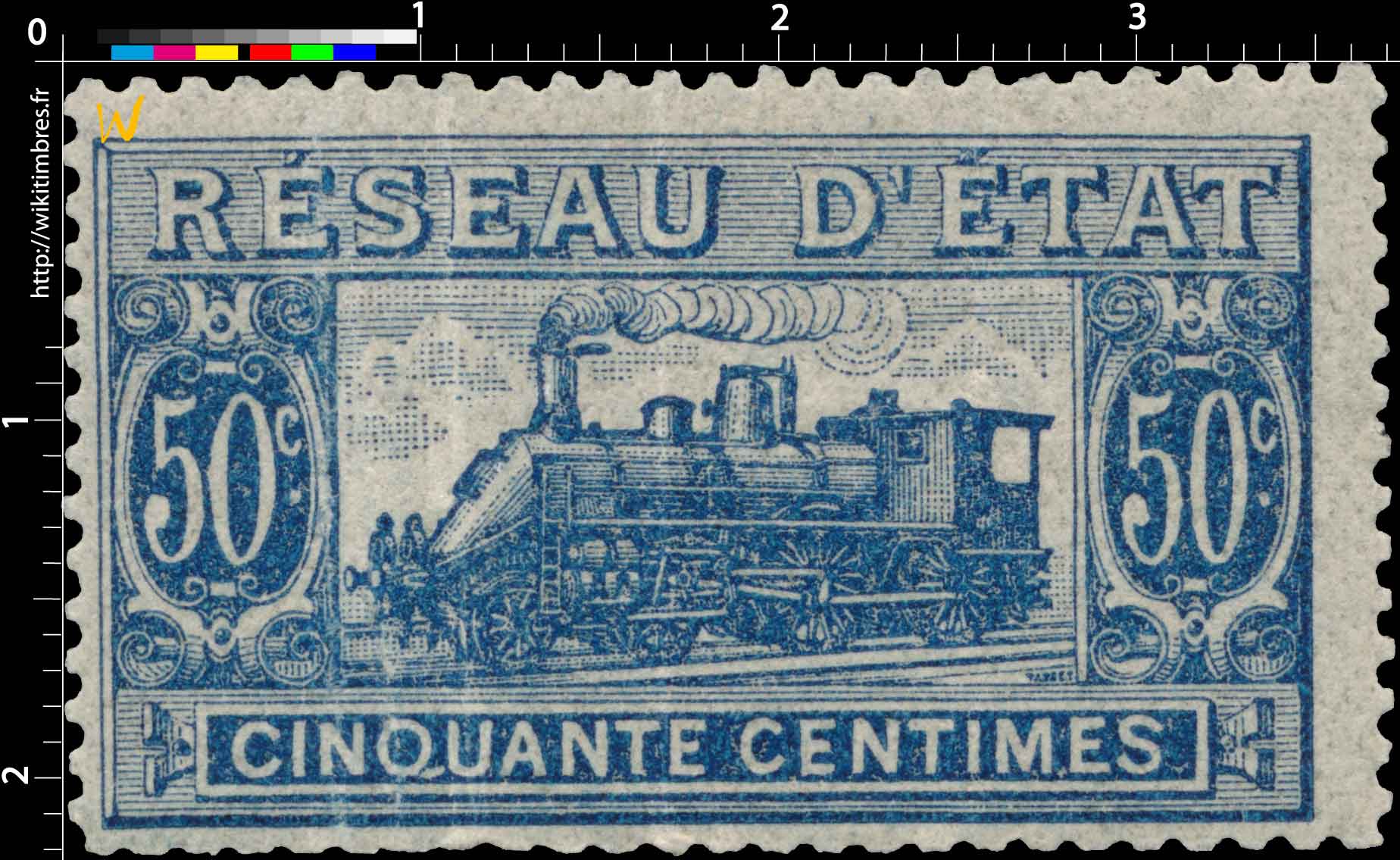 1901 Réseau d'état cinquante centimes