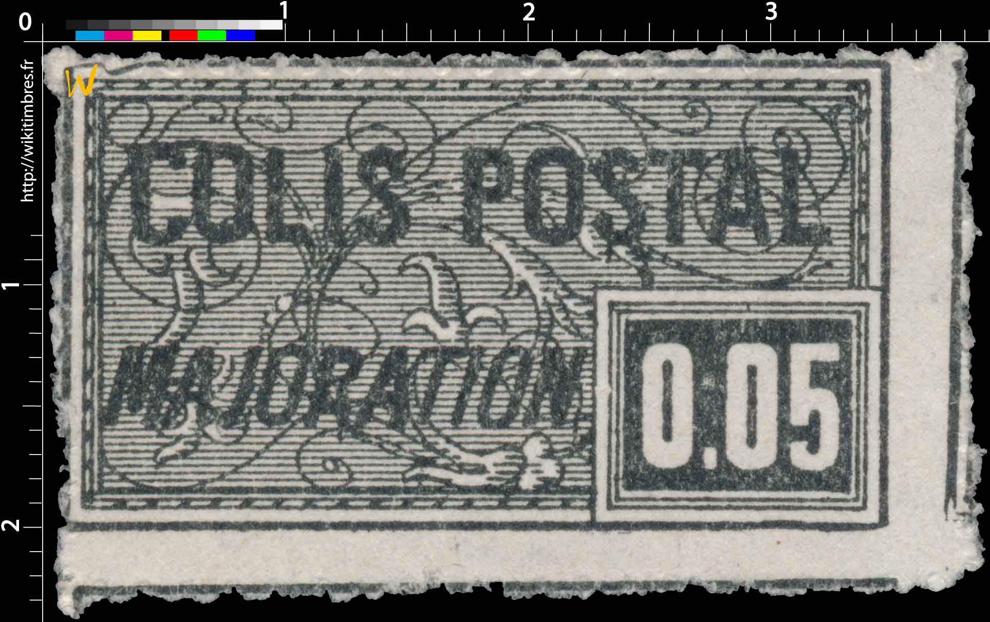 1918 COLIS POSTAL MAJORATION