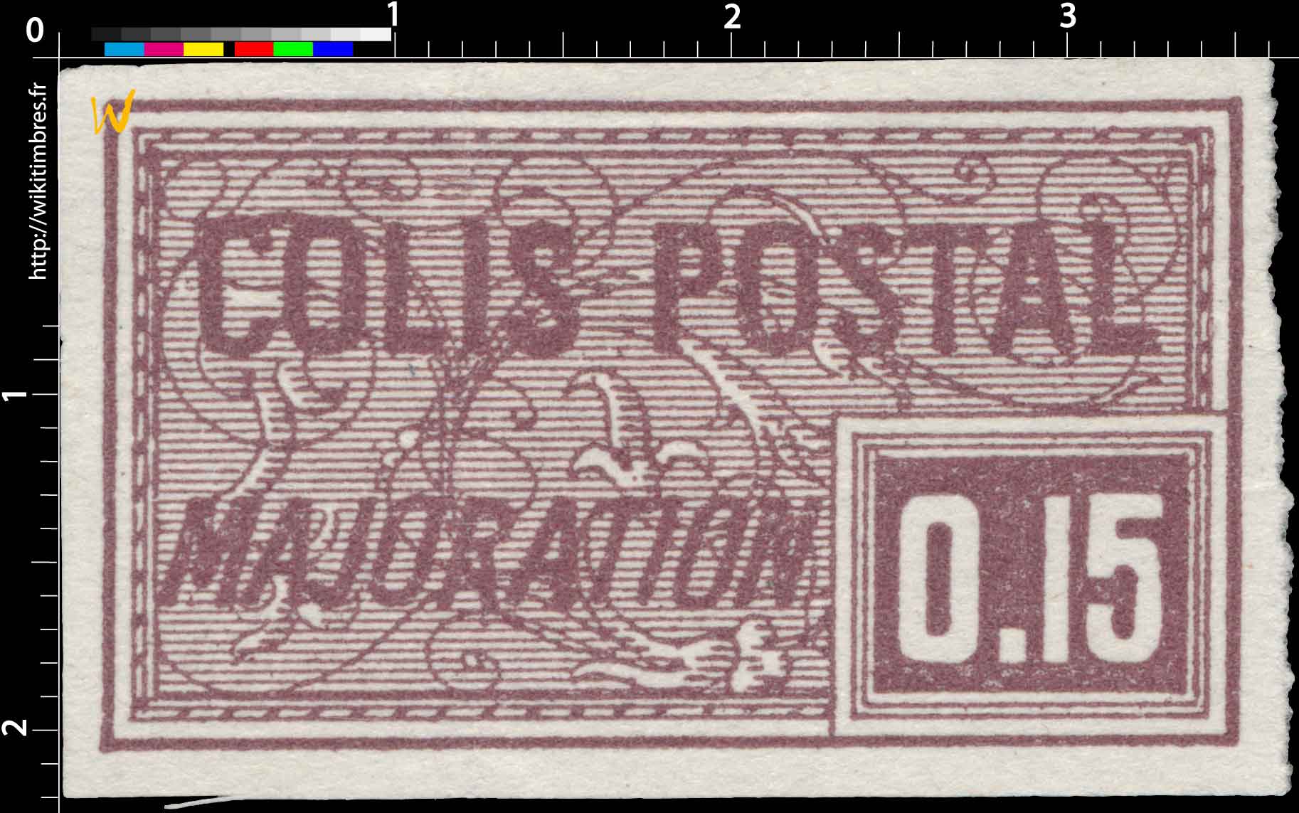 1918 COLIS POSTAL MAJORATION