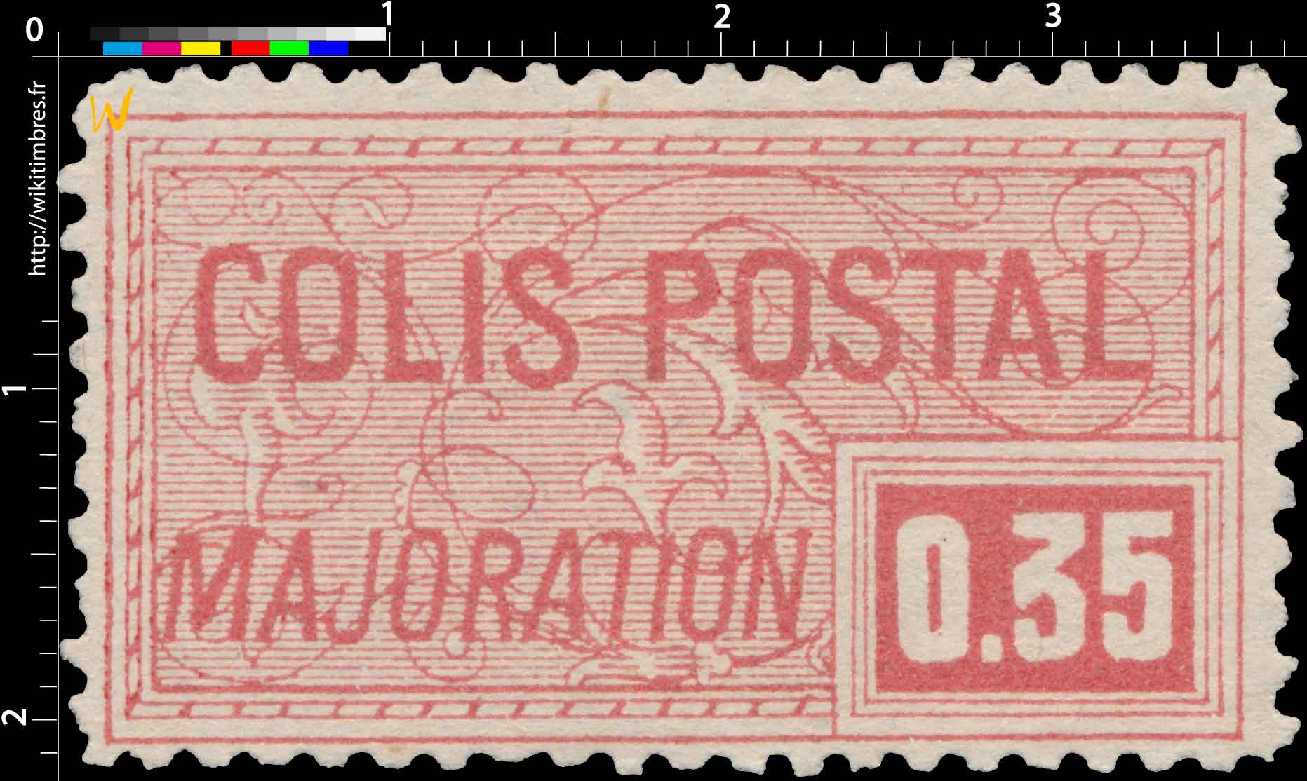 1918 COLIS POSTAL MAJORATION