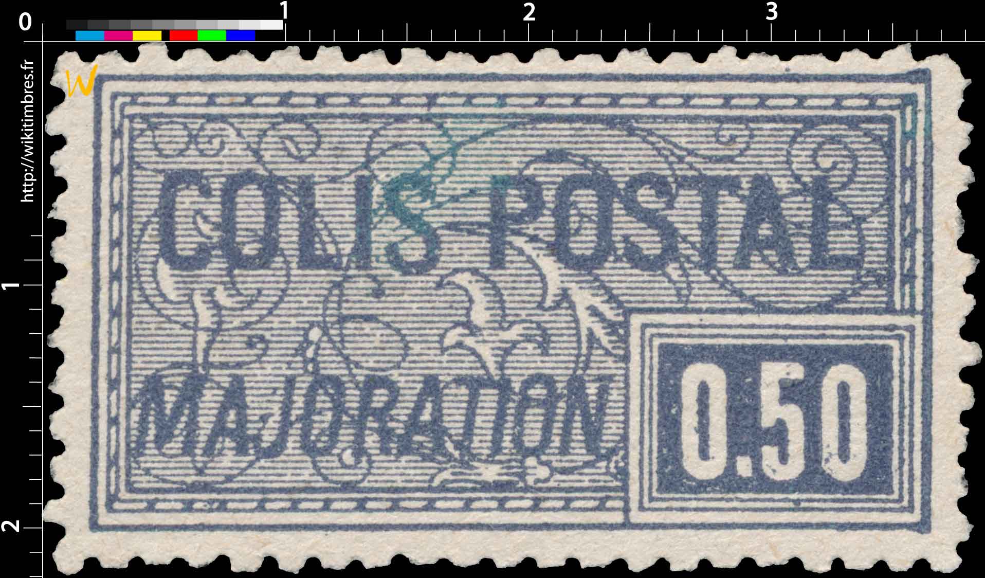 1918 COLIS POSTAL MAJORATION