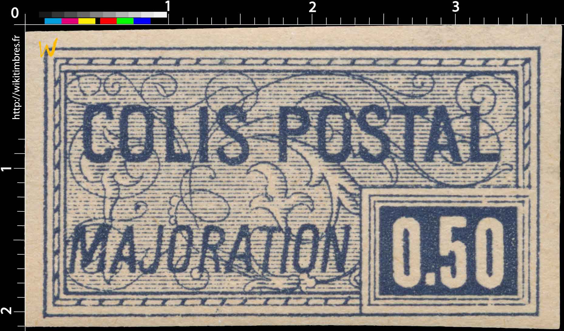 1918 COLIS POSTAL MAJORATION