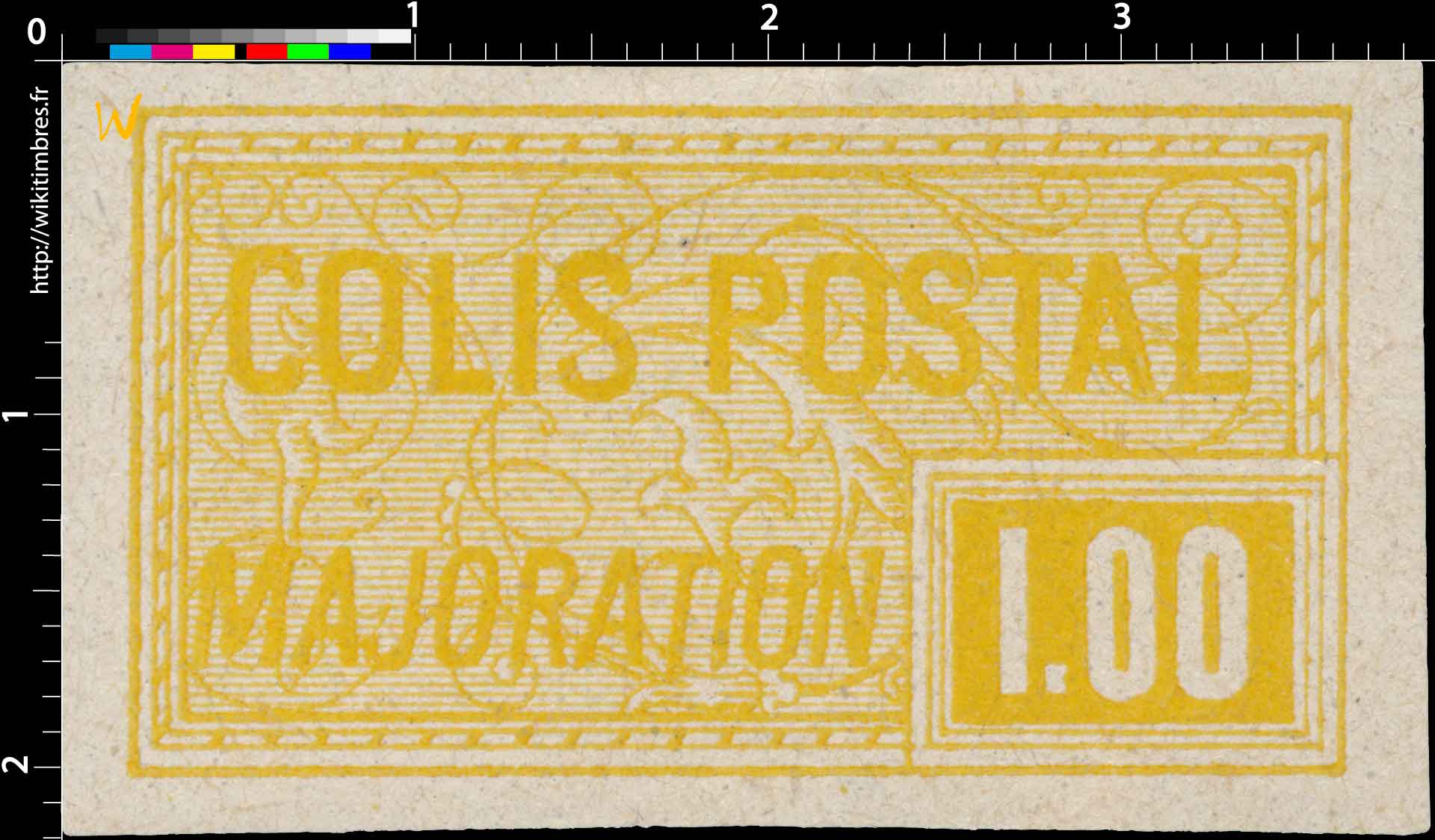 1918 COLIS POSTAL MAJORATION