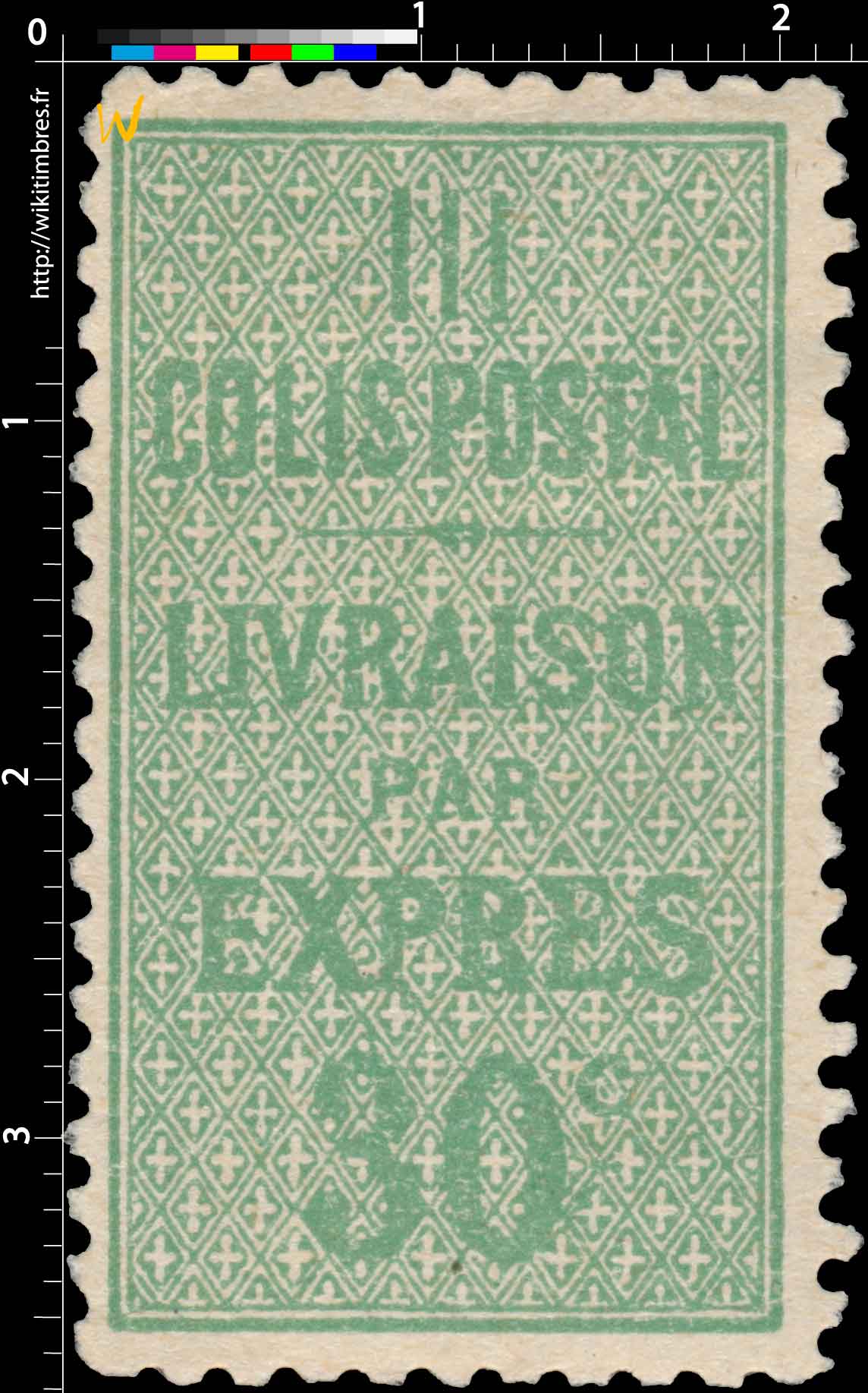 1918 COLIS POSTAL LIVRAISON PAR EXPRES