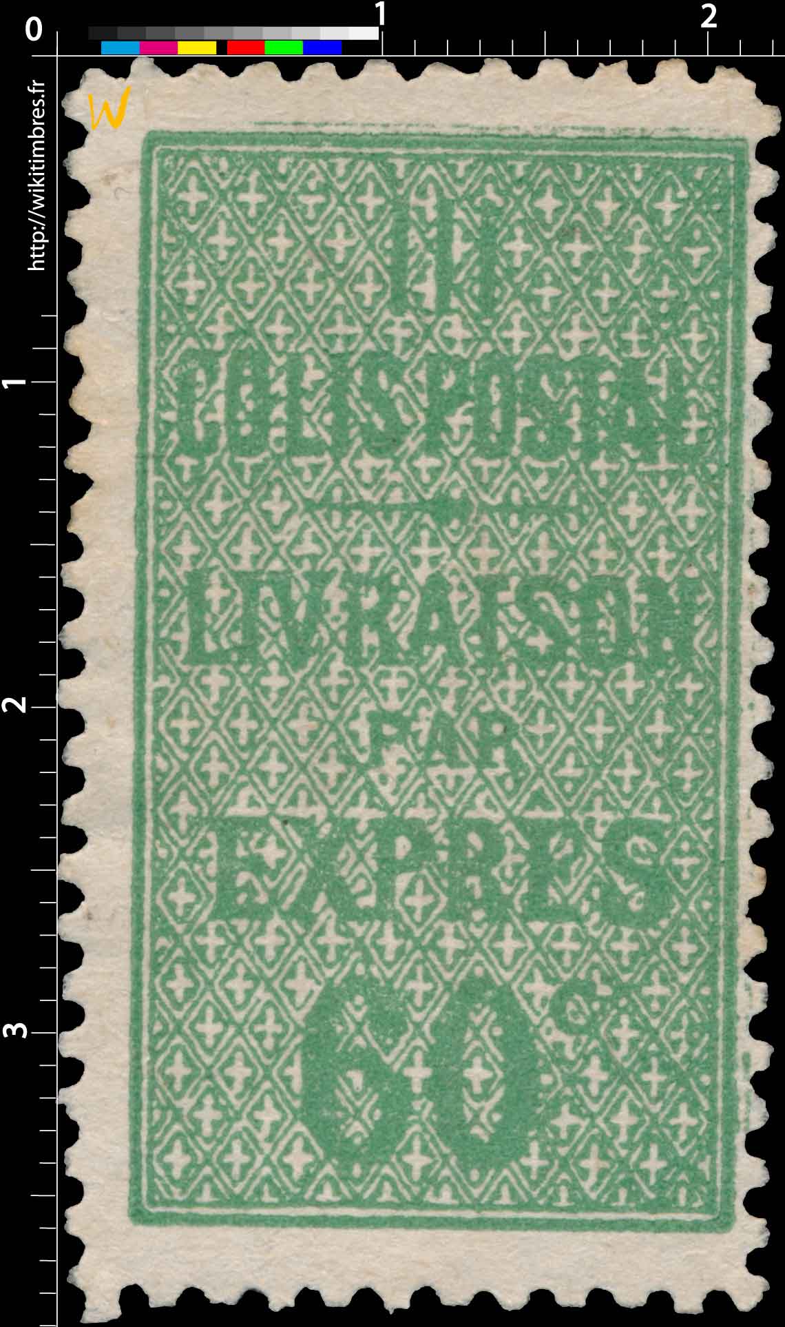 1918 COLIS POSTAL LIVRAISON PAR EXPRES