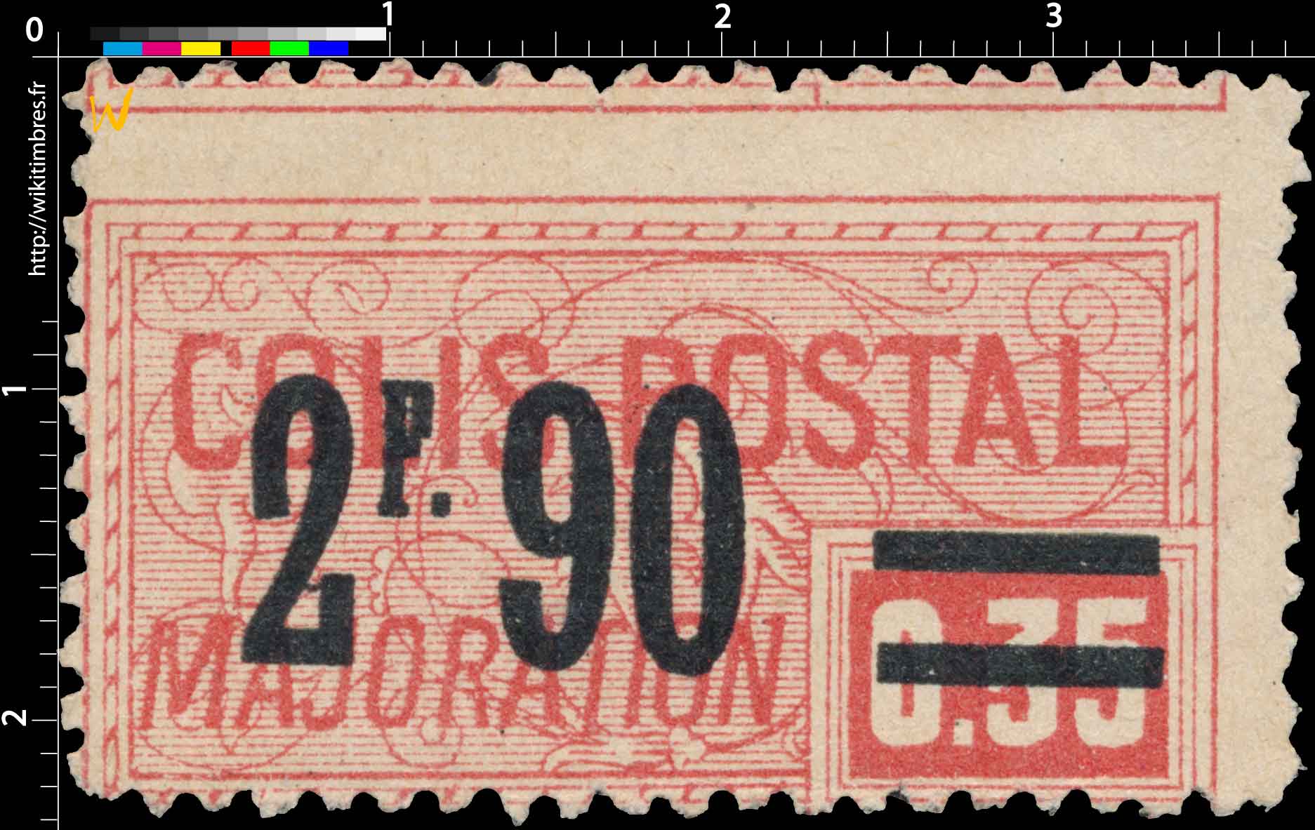 1926 COLIS POSTAL MAJORATION