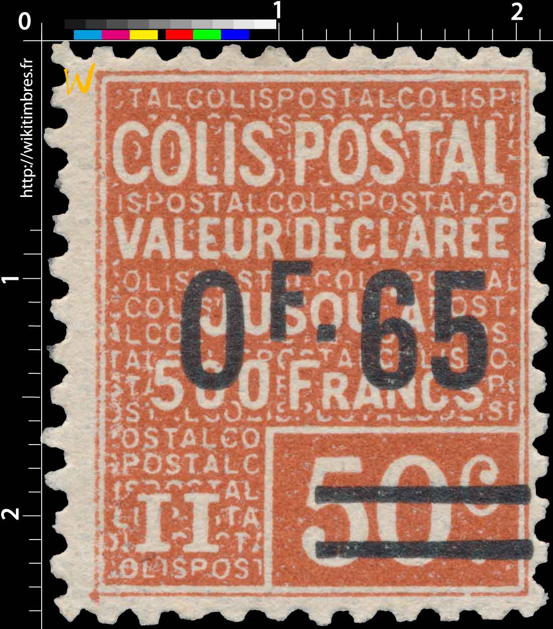 1926 COLIS POSTAL Valeur Déclarée jusqu'à 500 Francs