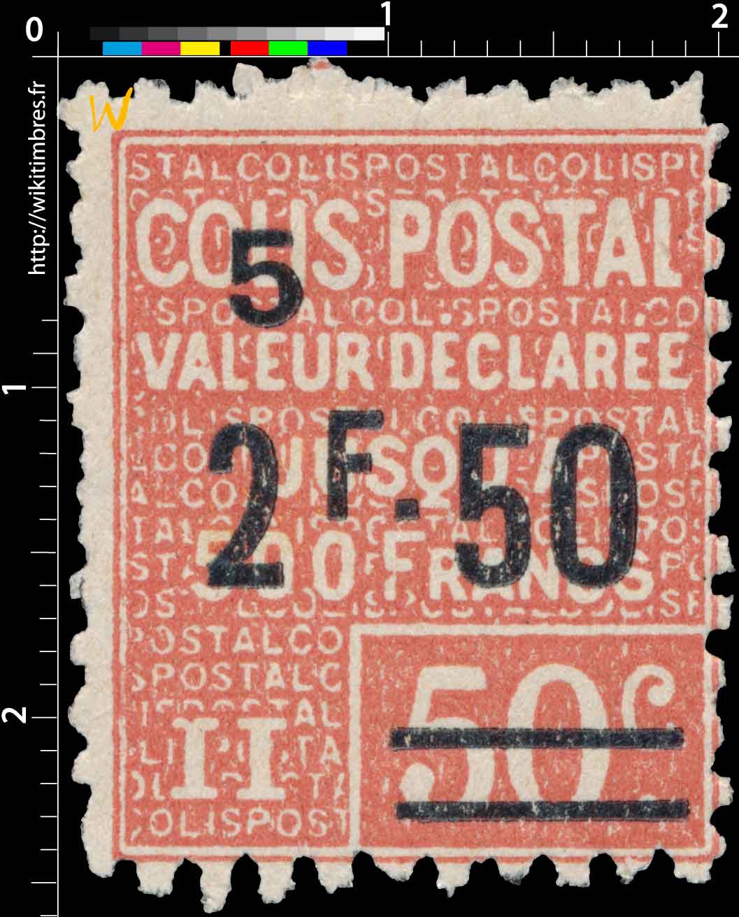 1926 COLIS POSTAL Valeur Déclarée jusqu'à 500 Francs