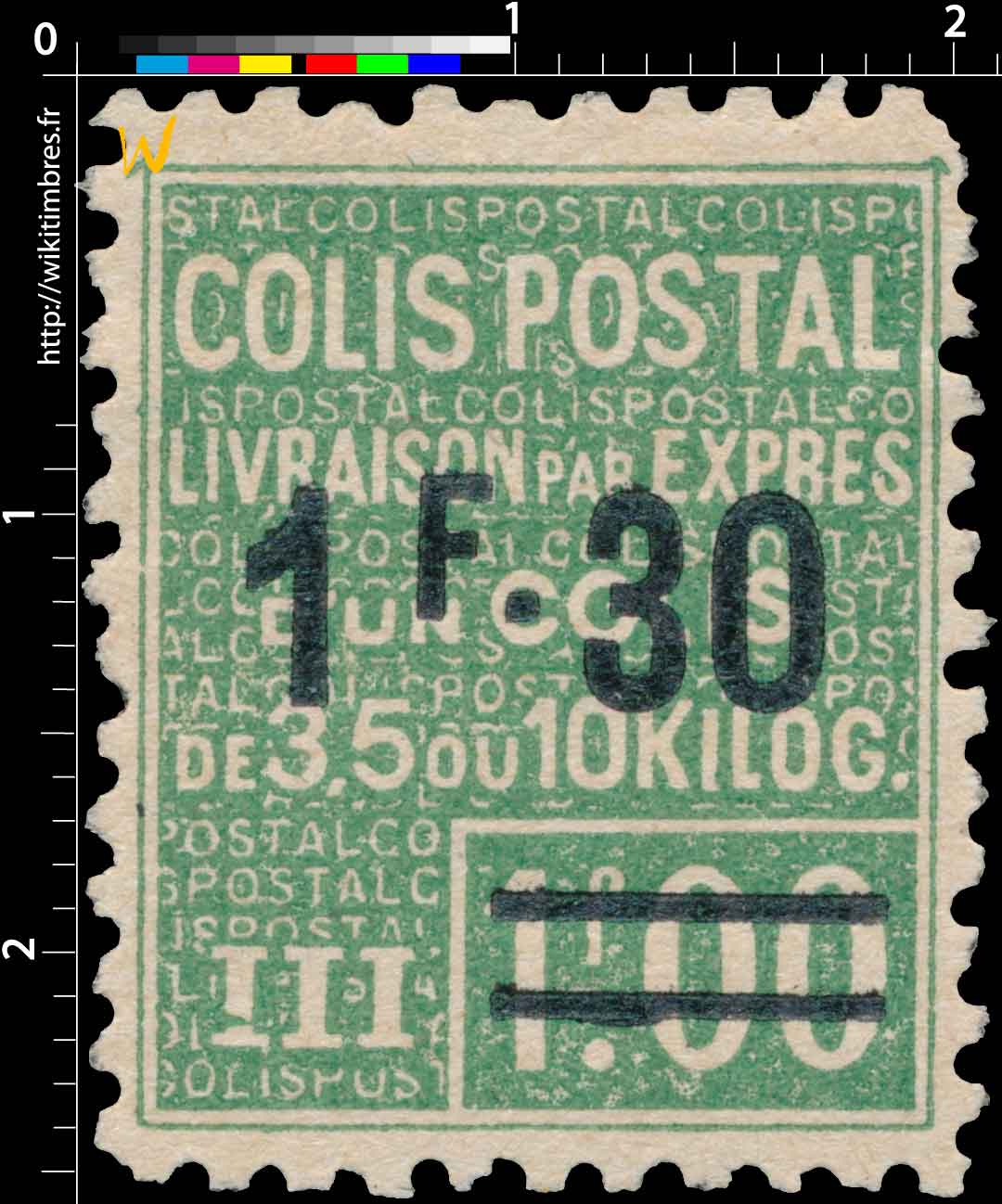 1926 COLIS POSTAL LIVRAISON PAR EXPRES d'un colis de 3,5 ou 10 kilos
