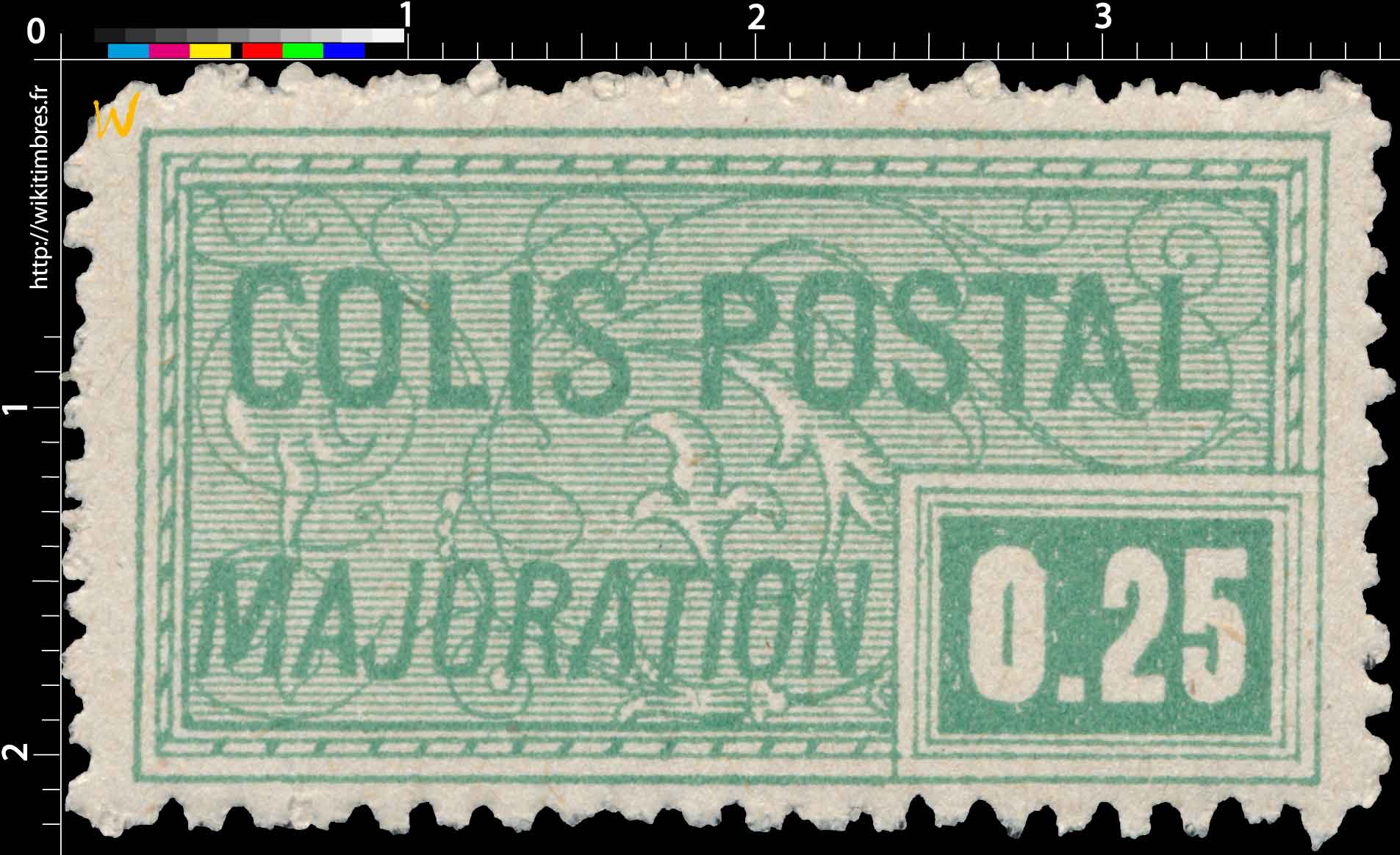 1926 COLIS POSTAL MAJORATION