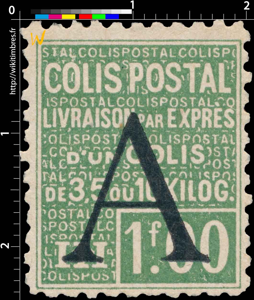 1928 COLIS POSTAL Livraison par exprès d'un colis de 3,5 ou 10 kilos