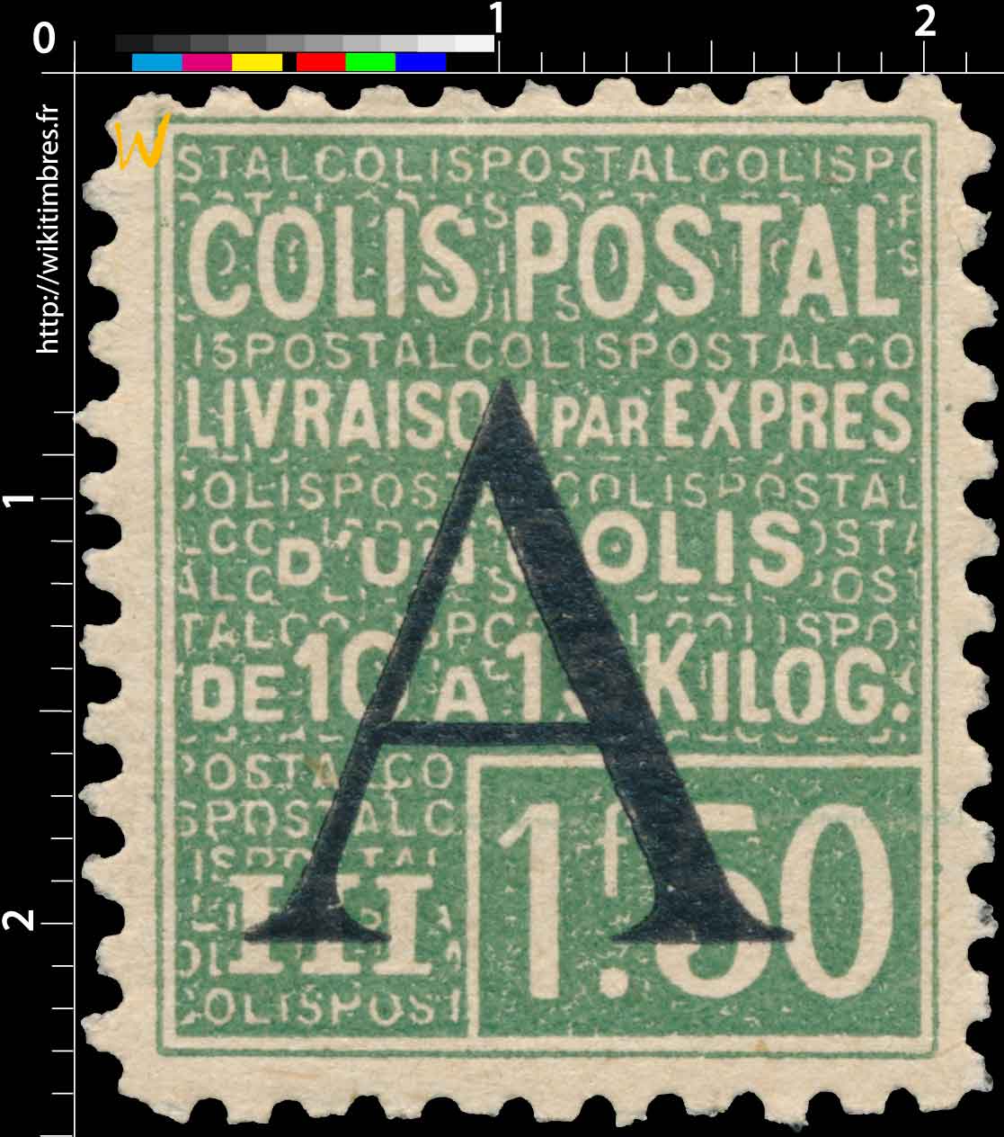 1928 COLIS POSTAL Livraison par exprès d'un colis de 3,5 ou 10 kilos