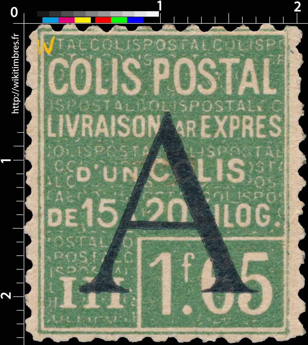 1928 COLIS POSTAL Livraison par exprès d'un colis de 15 à 20 kilos