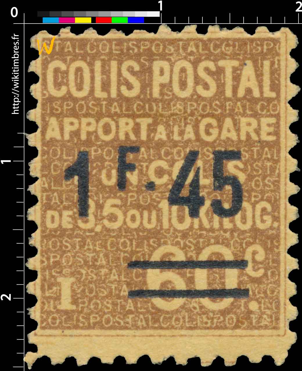 1928 COLIS POSTAL Apport à la gare d'un colis de 3,5 ou 10 kilos.