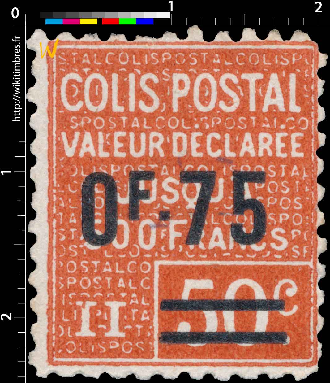 1928 COLIS POSTAL Valeur déclarée JUSQU'À 500 Francs
