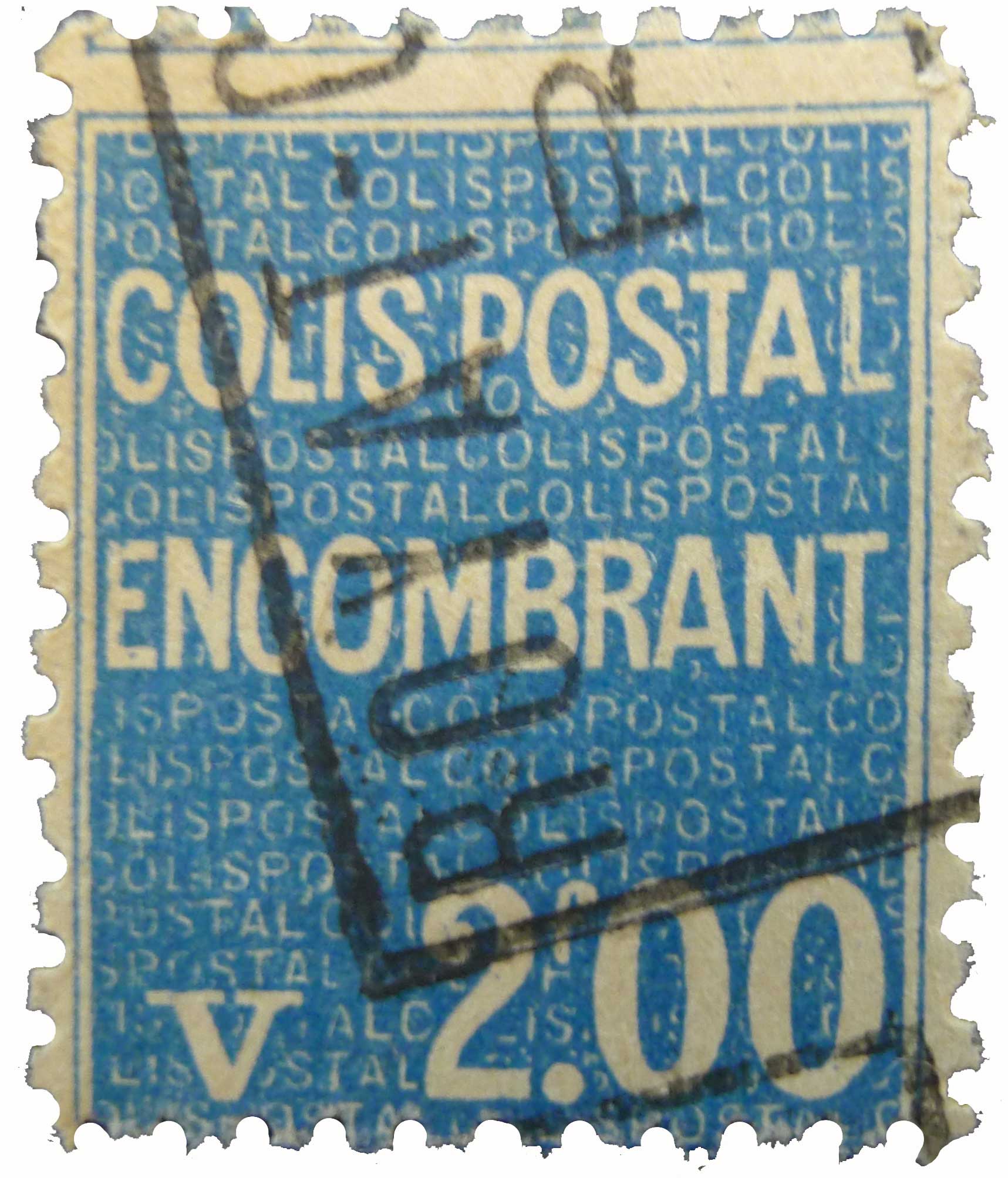 1933 COLIS POSTAL ENCOMBRANT