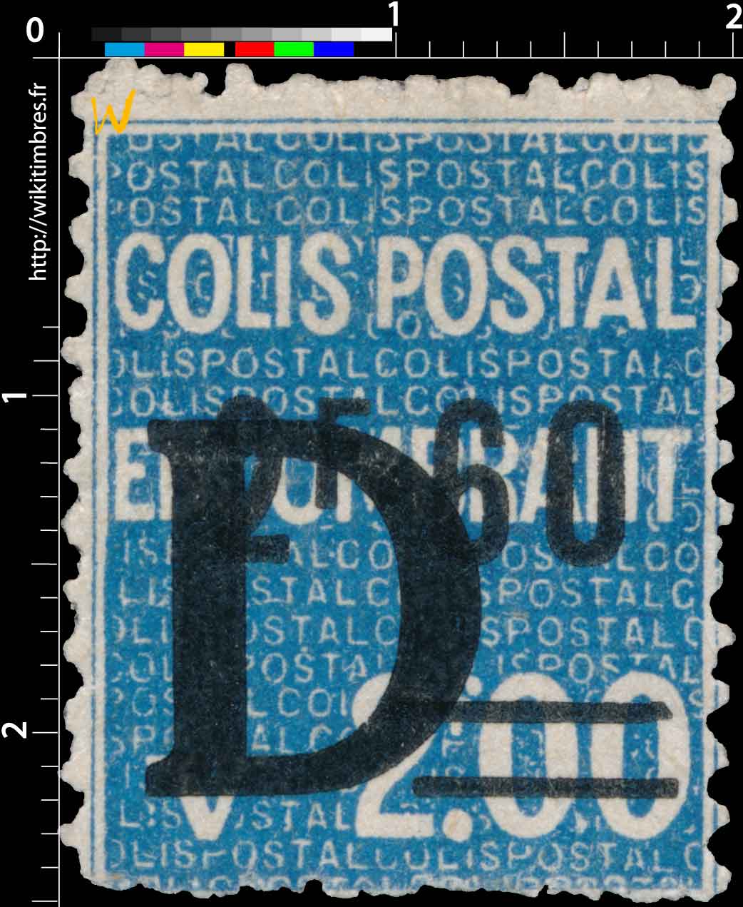 1938 COLIS POSTAL ENCOMBRANT