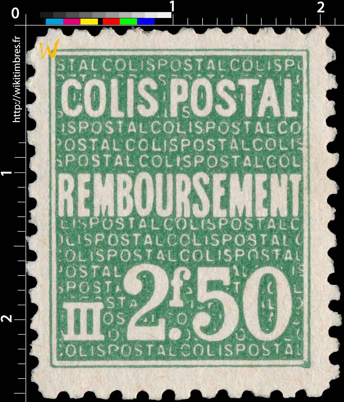 1939 COLIS POSTAL Remboursement