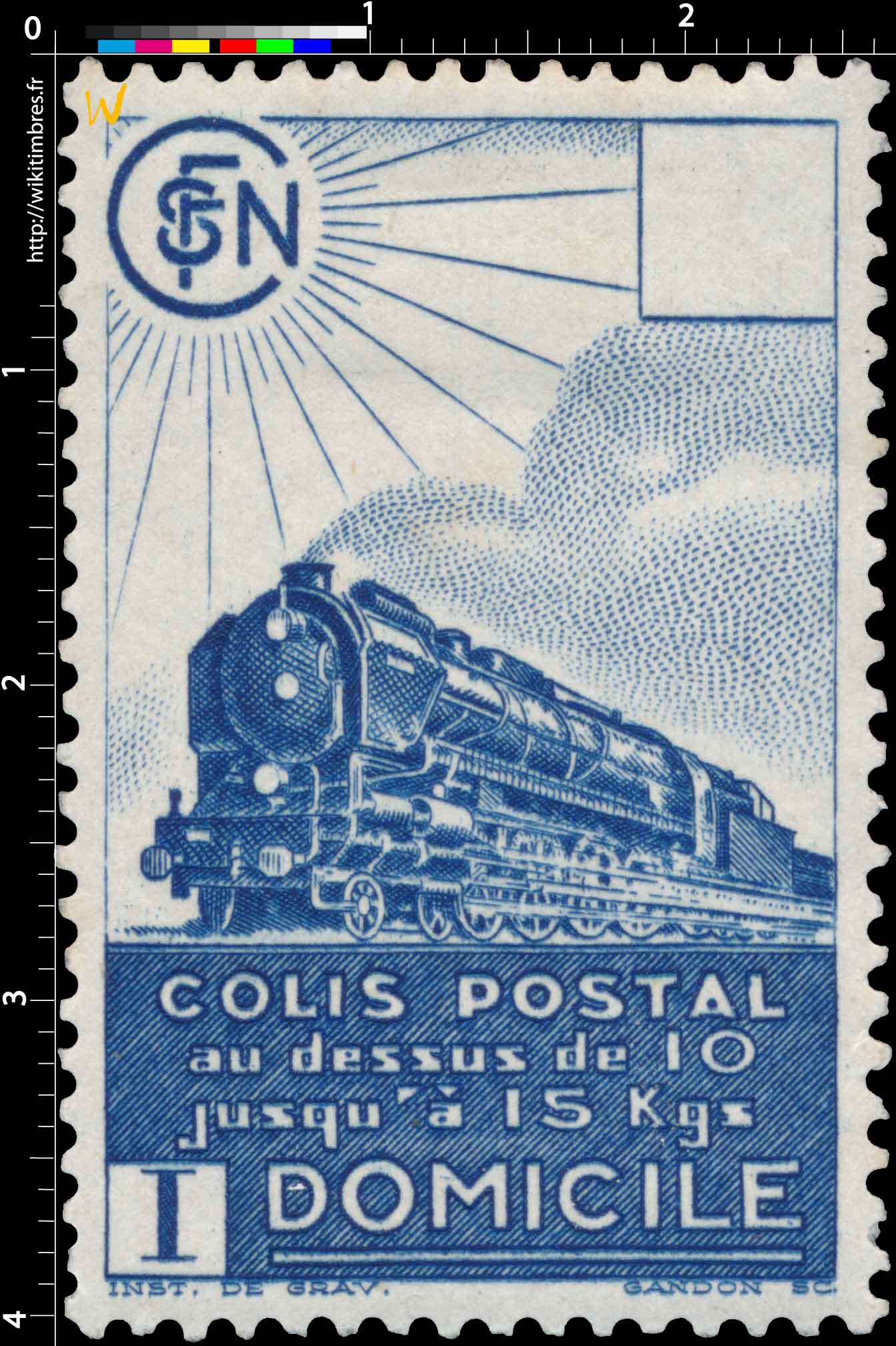 1941 COLIS POSTAL au dessus de 10 Jusqu'à 15Kgs domicile