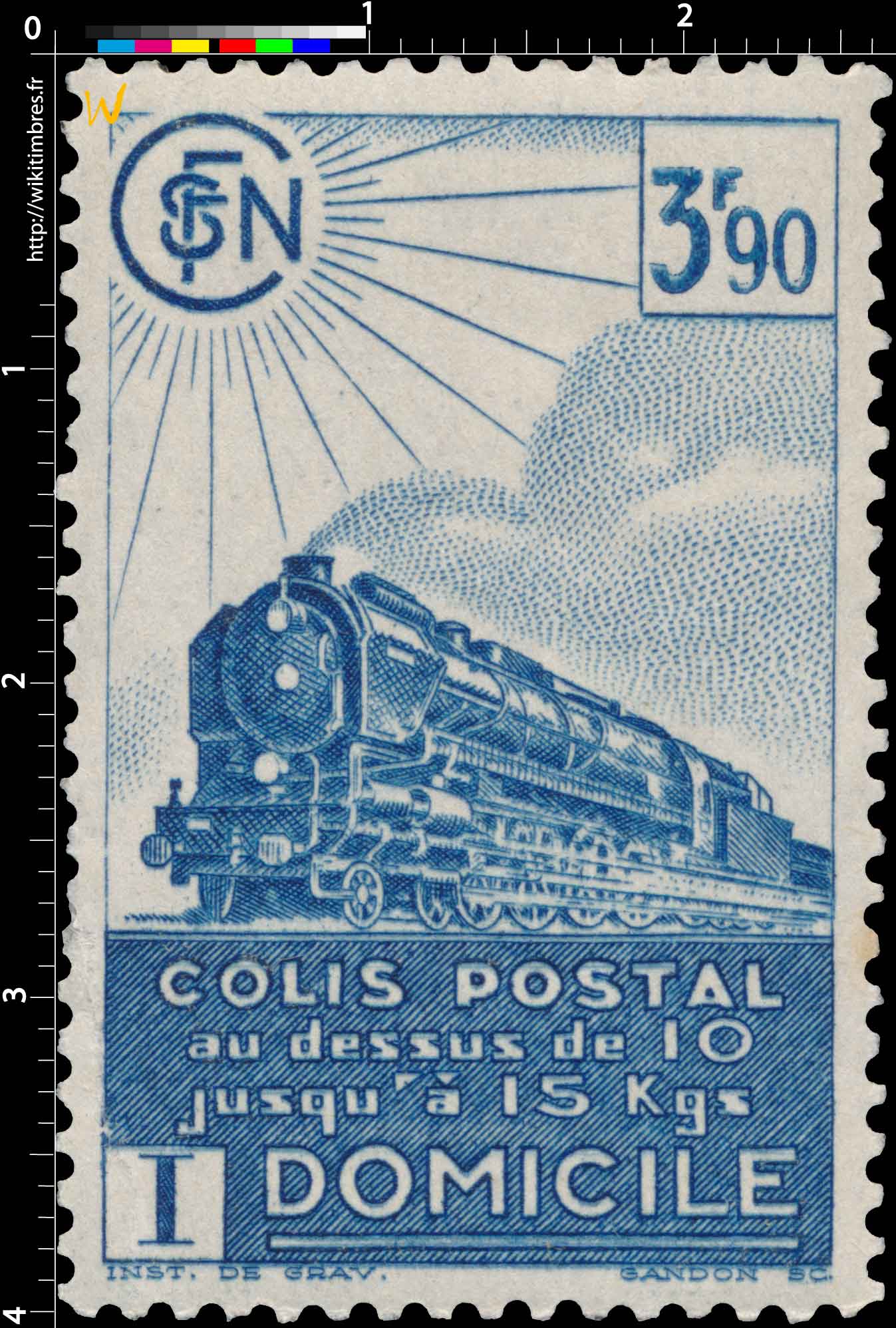 1941 COLIS POSTAL Au dessus de 10kg Jusqu'à 15Kgs domicile