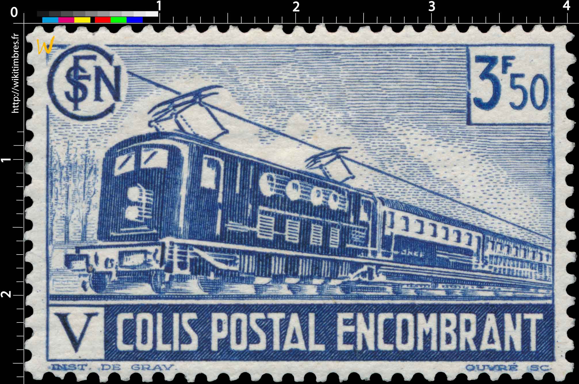 1941 COLIS POSTAL ENCOMBRANT