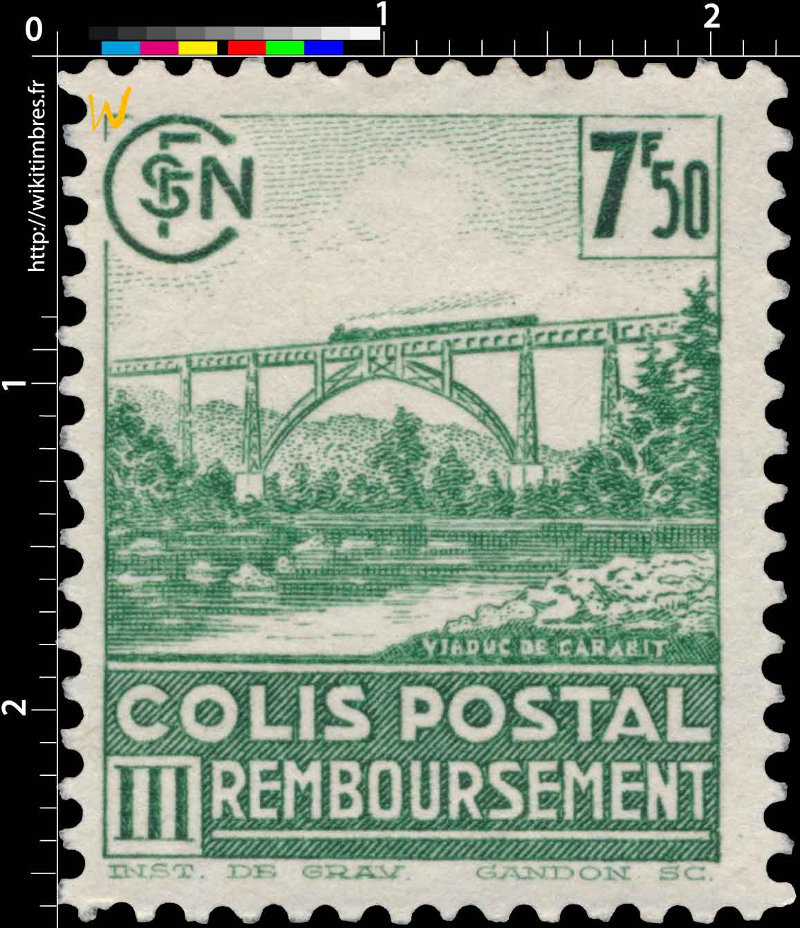 1942 COLIS POSTAL remboursement