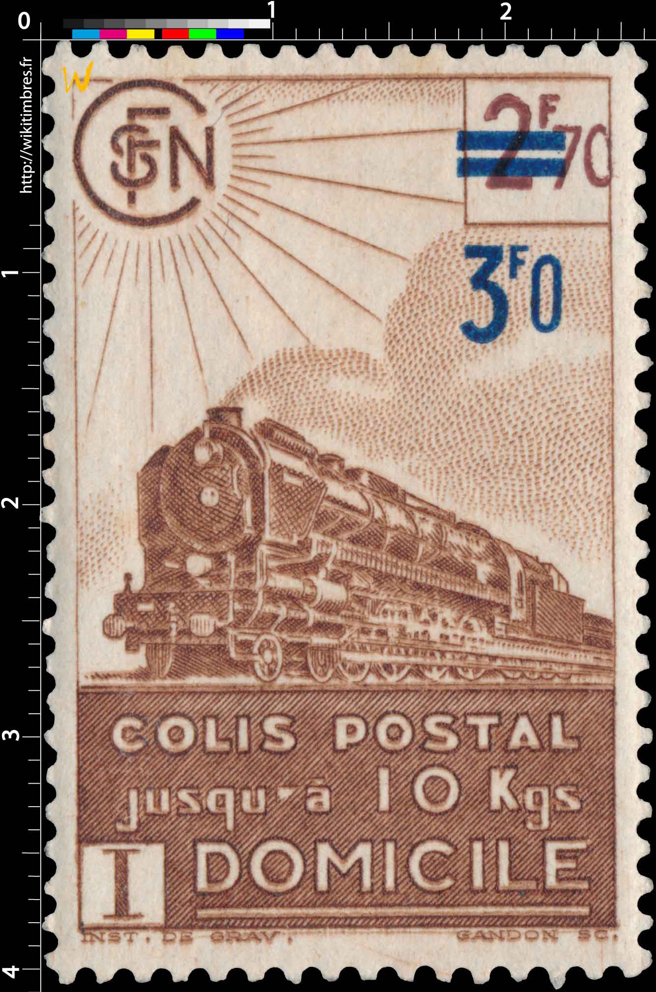 1943 COLIS POSTAL Jusqu'à 10Kgs domicile