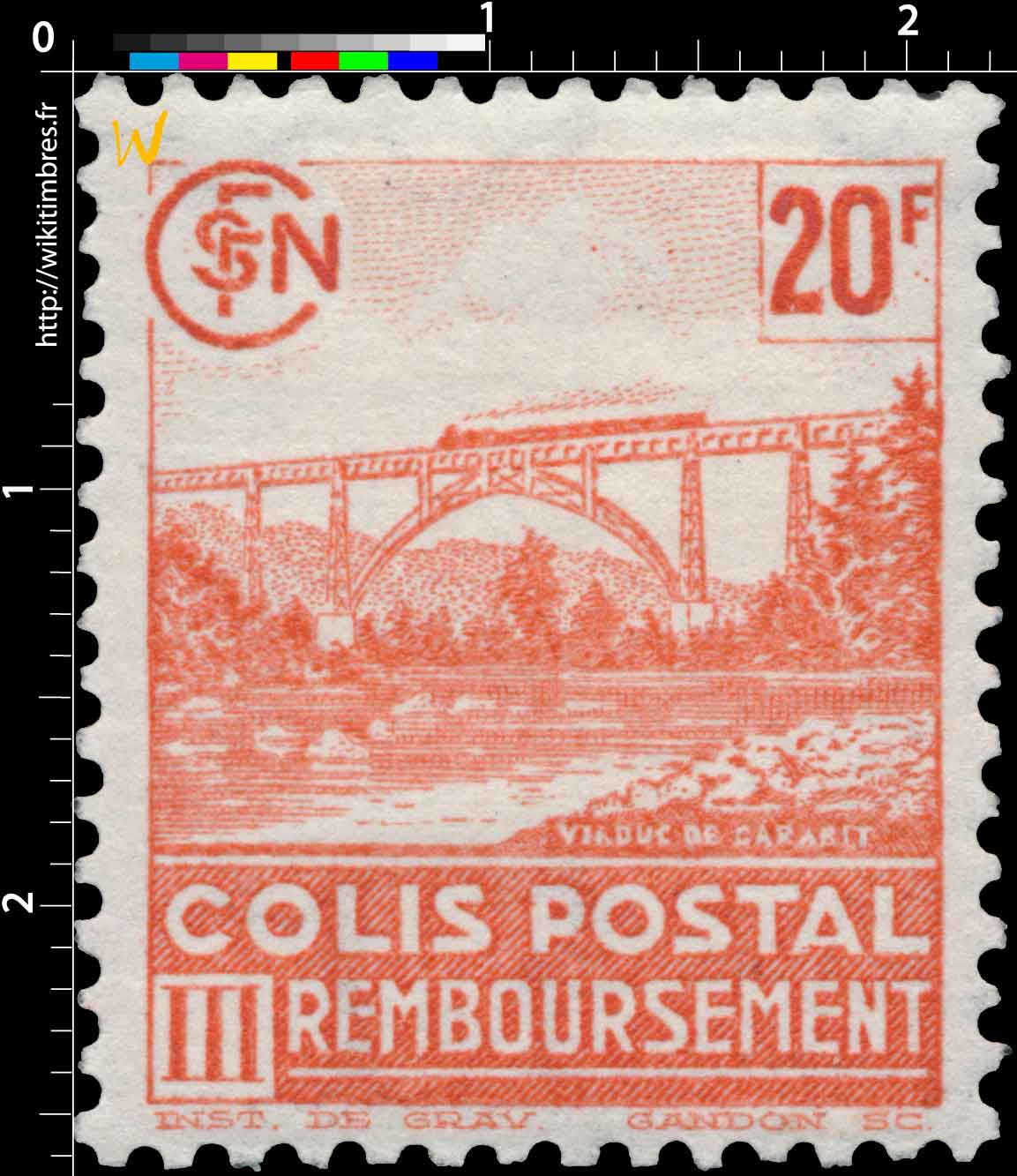 1943 COLIS POSTAL remboursement