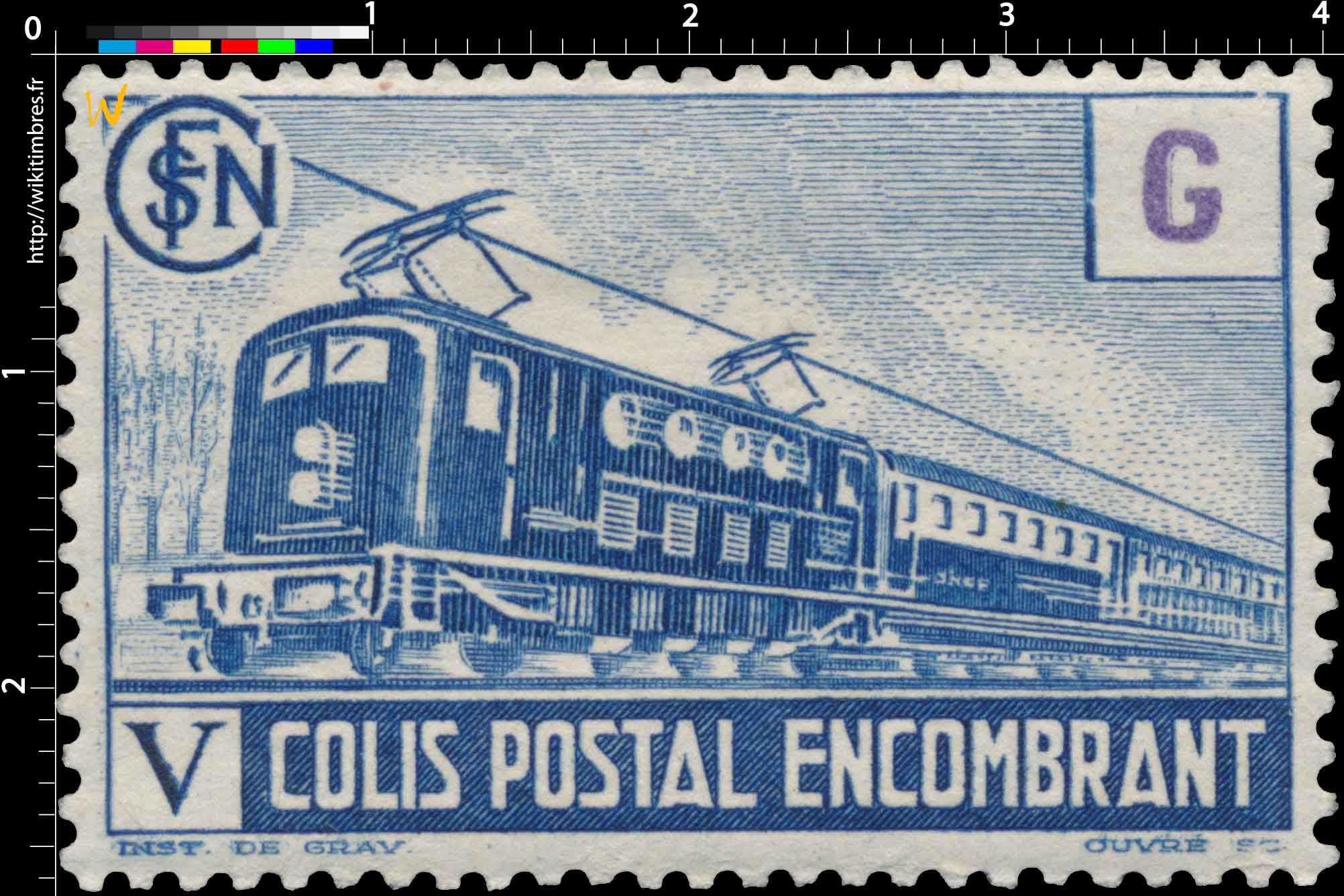 1945 COLIS POSTAL encombrant
