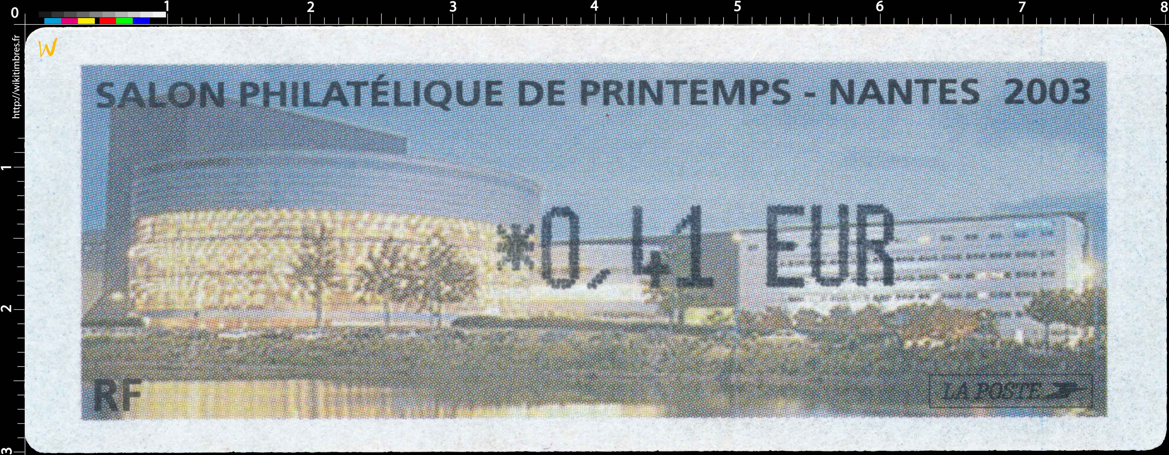 SALON PHILATÉLIQUE DE PRINTEMPS - NANTES 2003