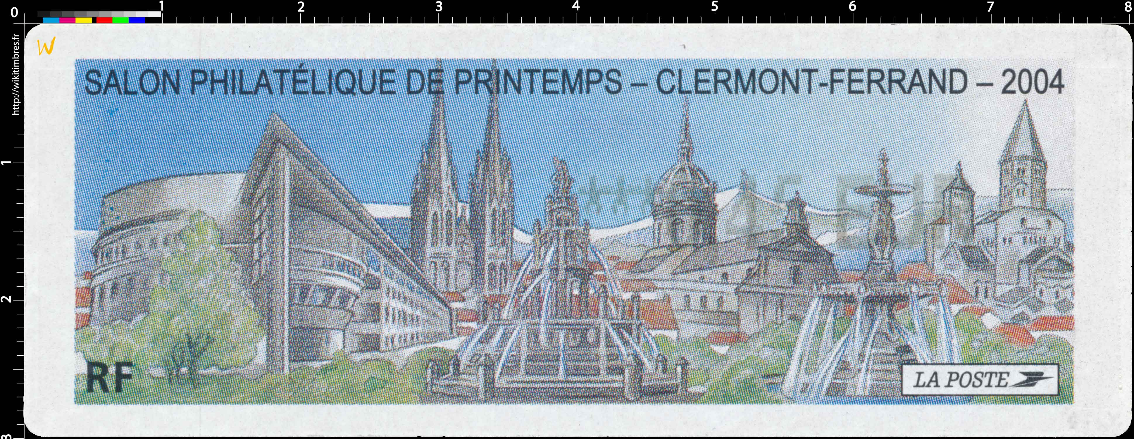 2004 SALON PHILATÉLIQUE DE PRINTEMPS - CLERMONT-FERRAND