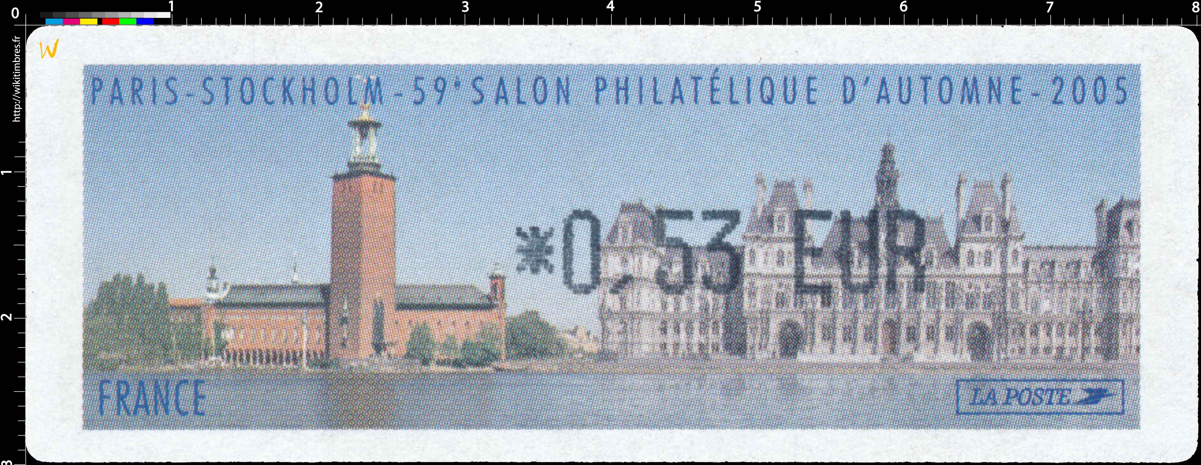 2005 PARIS - STOCKHOLM - 59e SALON PHILATÉLIQUE D'AUTOMNE