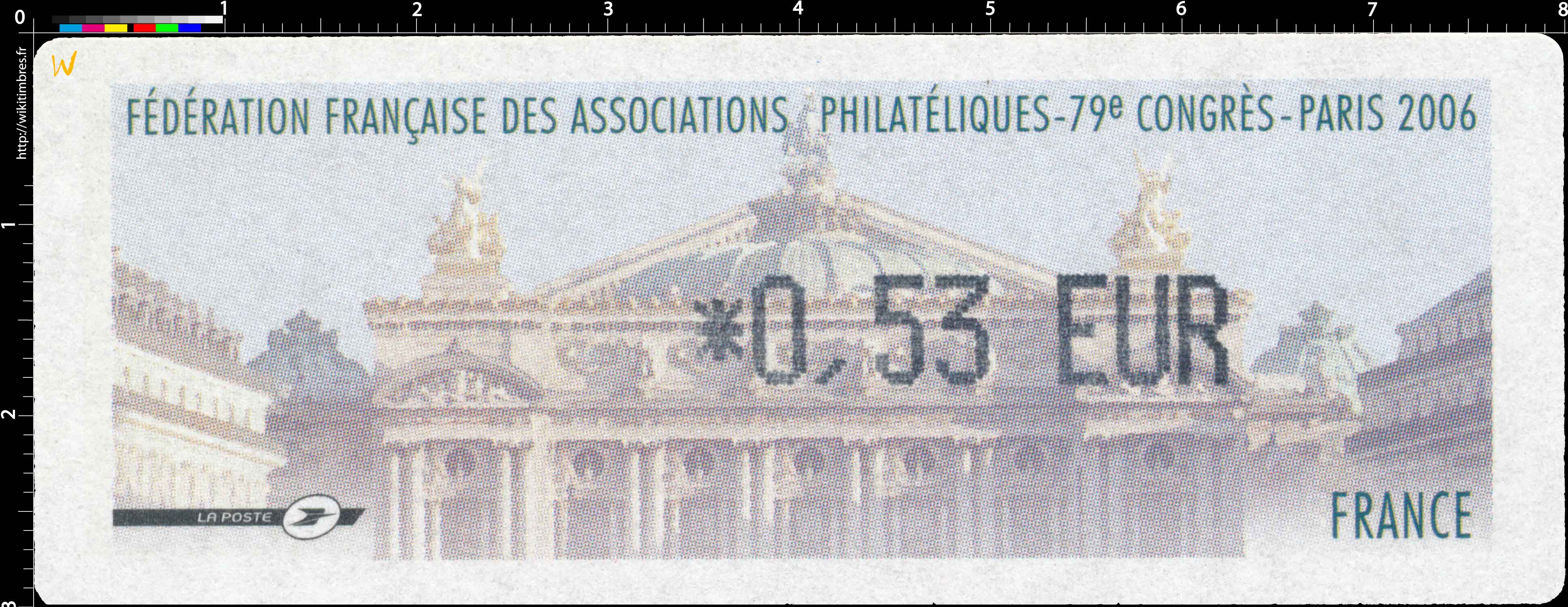2006 FÉDÉRATION FRANCAISE DES ASSOCIATIONS PHILATÉLIQUES - 79e Congrès - Paris