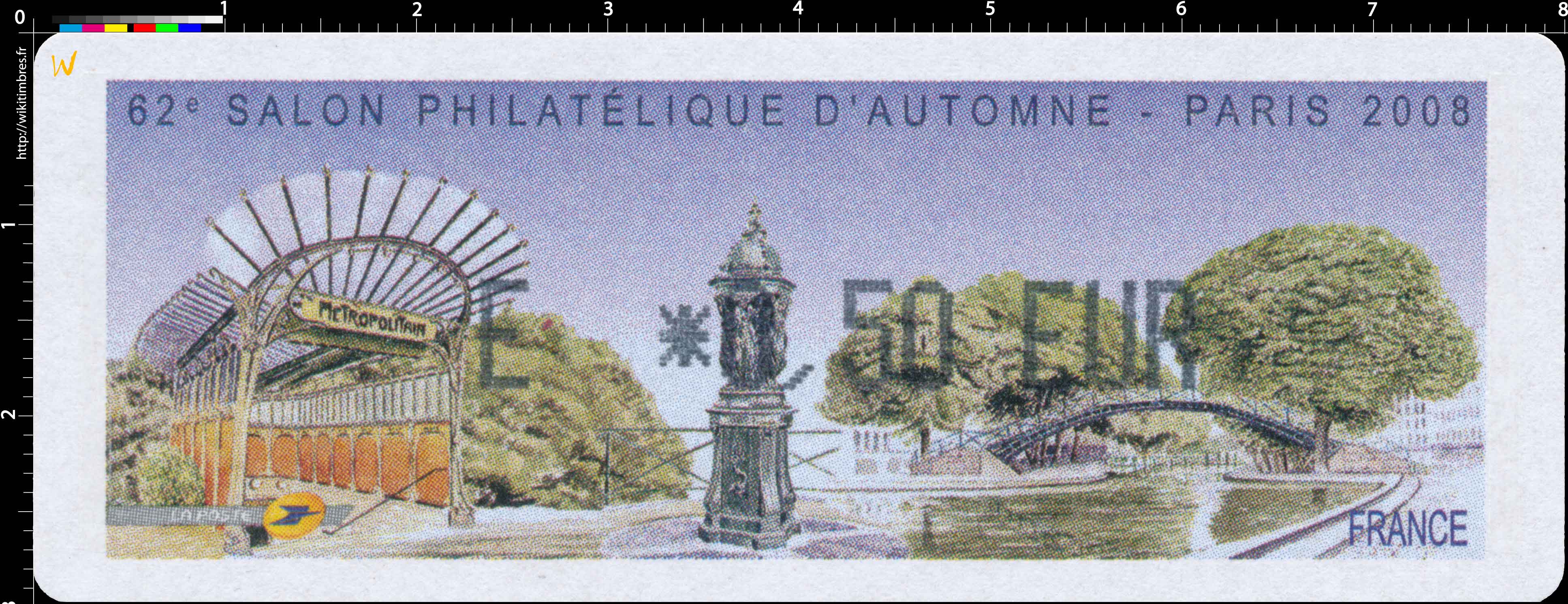 62e SALON PHILATÉLIQUE D'AUTOMNE PARIS 2008